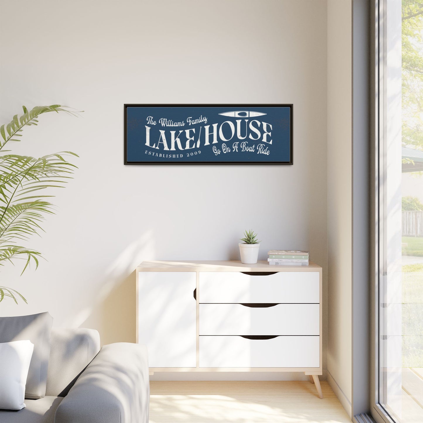 Personalized Custom Lake House Sign | Rustic Lake House Decor | Lake Life Sign for Cabin, Lodge, or Beach House | Outdoor Hanging Wooden Sign | Welcome Sign for Boat House, Bar, or Bedroom Decor
