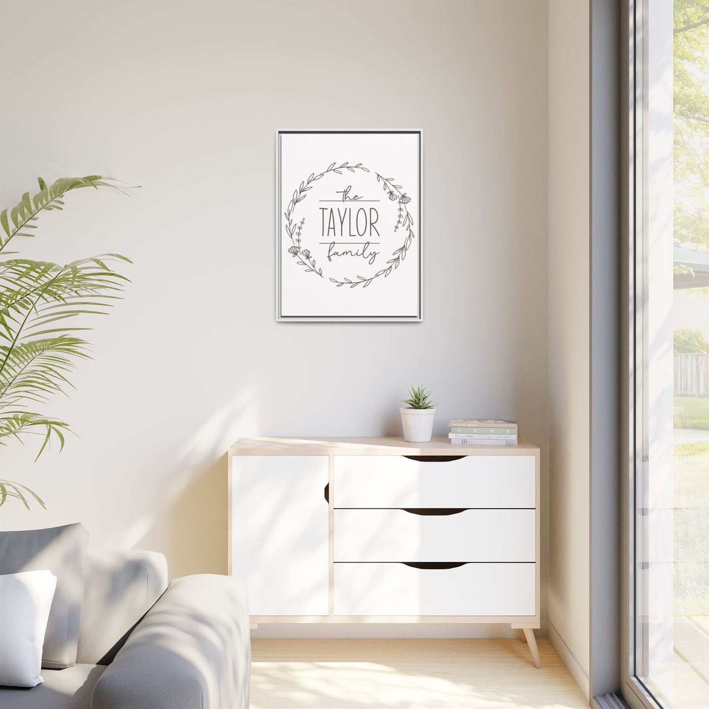Personalized Monogram Family Last Name Sign - Custom Wedding Gift, Mini Anniversary Name Sign, Rustic Family Name Wall Décor for Home