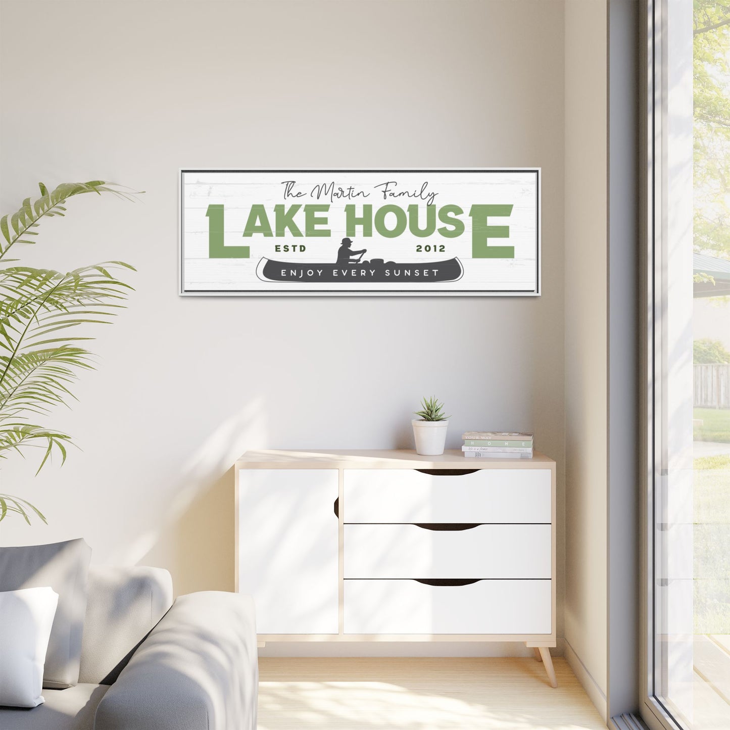 Custom Lake House Sign - Personalized Lake Life Sign for Lake House Decor, Beach House, Outdoor & Farmhouse Wall Art - Fishing & Camping Gifts for Him, Dad, or Father's Day
