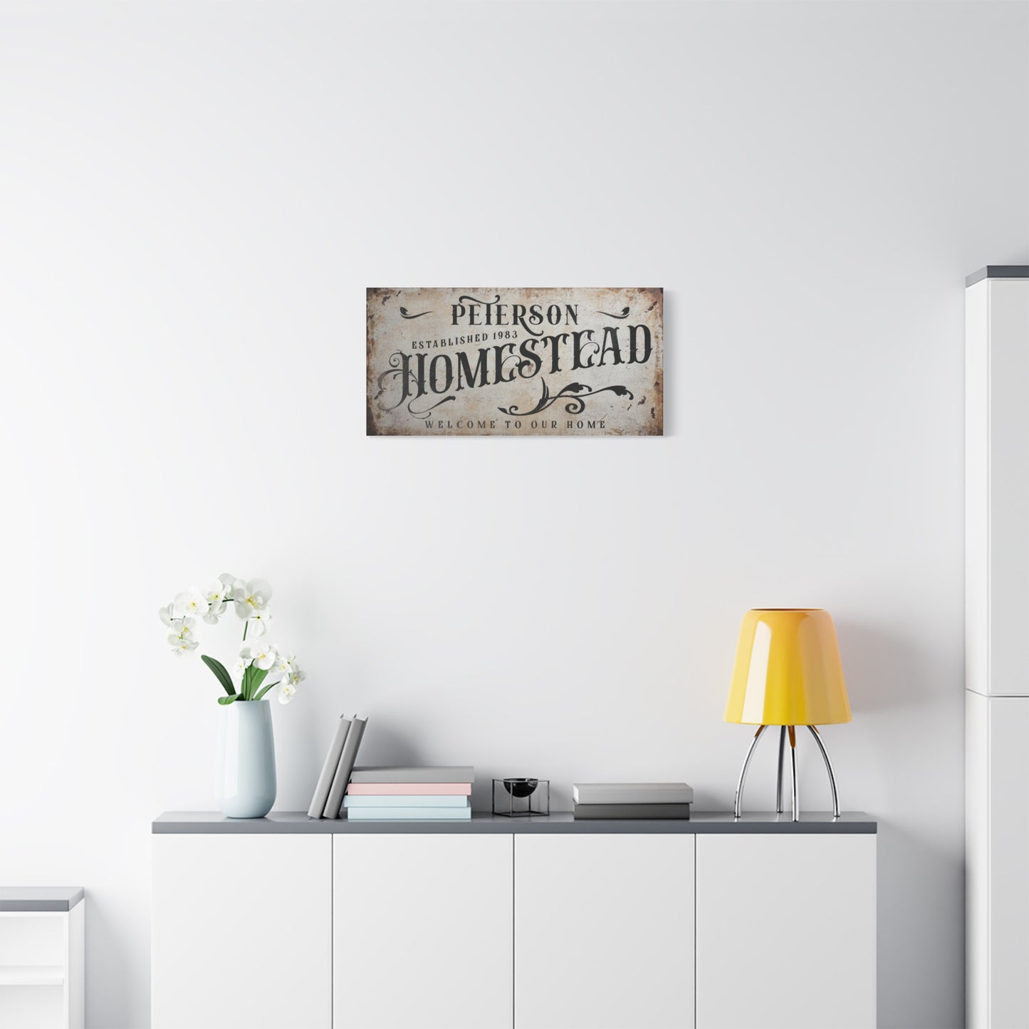 Personalized Homestead Sign - Custom Family Name Sign, Rustic Farmhouse Wall Decor, Vintage Wooden Plaque, Homestead Gifts, Family Heritage Display, Establish Date Sign, Country Home Decor