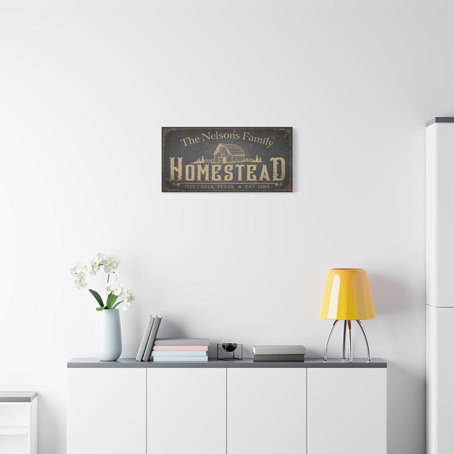 Custom Homestead Sign | Personalized Farmhouse Wall Art with Family Name & Established Date | Rustic Vintage Wooden Homestead Decor for Farmhouse & Cottage Core Spaces