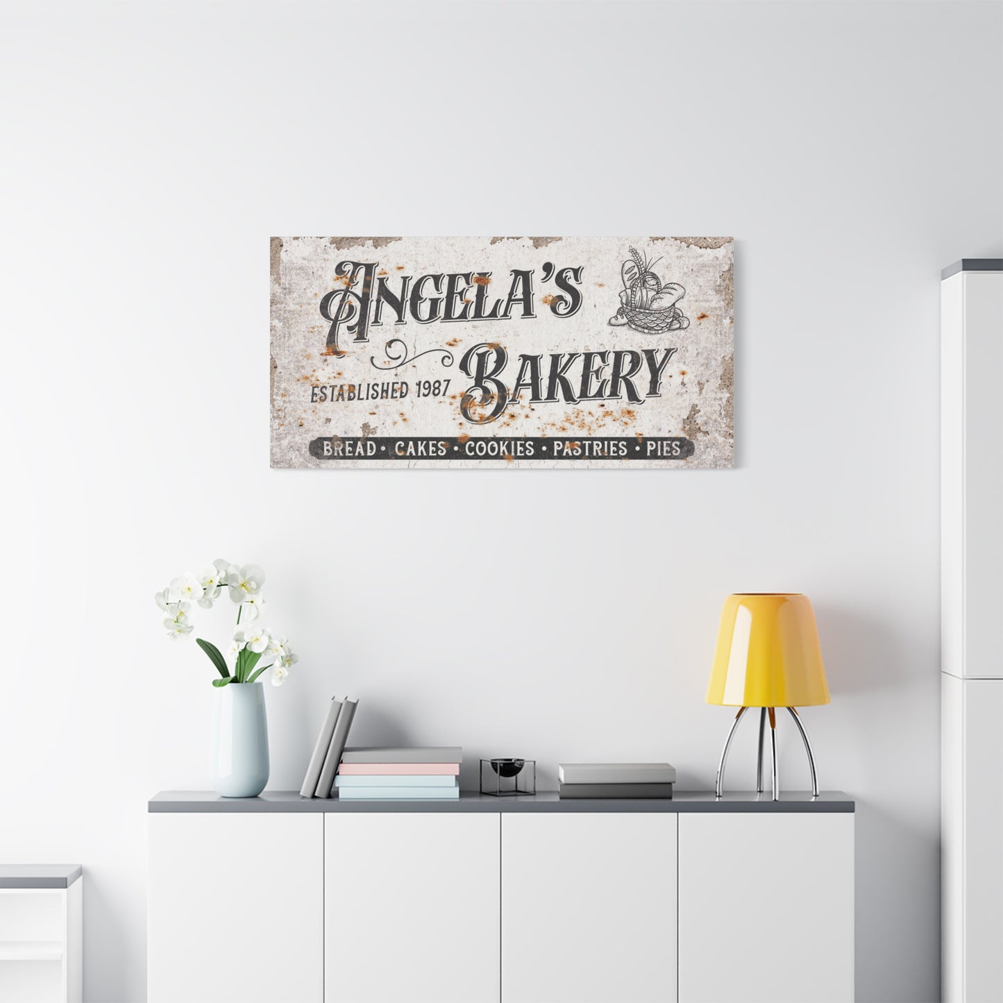 Custom Bakery Sign | Personalized Farmhouse Bakery Decor | Vintage Signs for Bake Shops | Business & Party Sign | Made Fresh Daily, Open Bakery Signs | Perfect Gift for Bakers & Bakery Owners