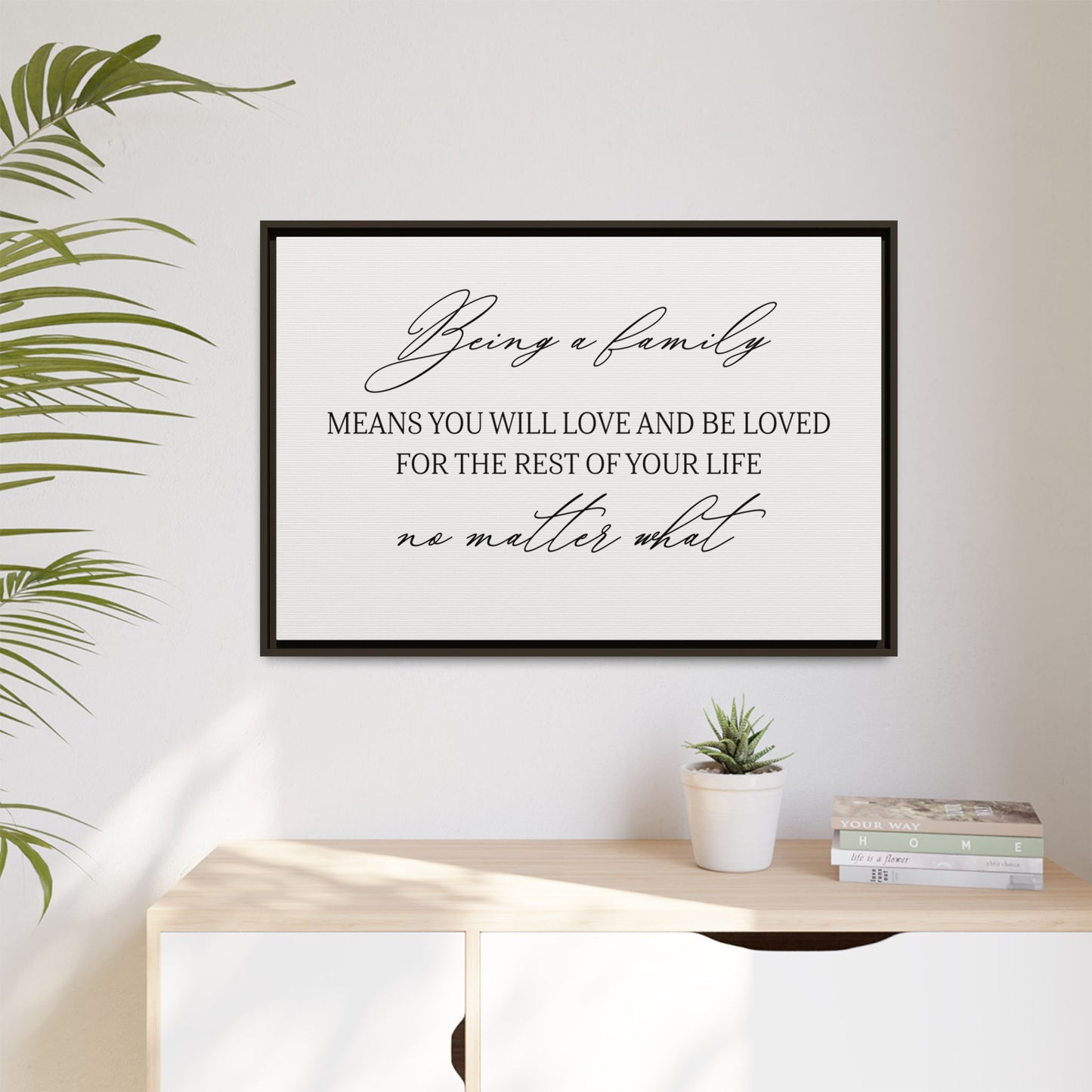 Personalized Family Last Name Sign | Inspirational Family Quote Canvas Wall Art for Living Room and Home Decor