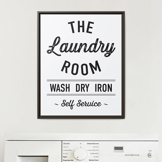 Personalized Laundry Room Sign - Printable Wall Art, Laundry Sign Decor, Wash Dry Fold Self Service Utility Room Print, Modern Farmhouse Laundry Typography, Laundry Poster Set