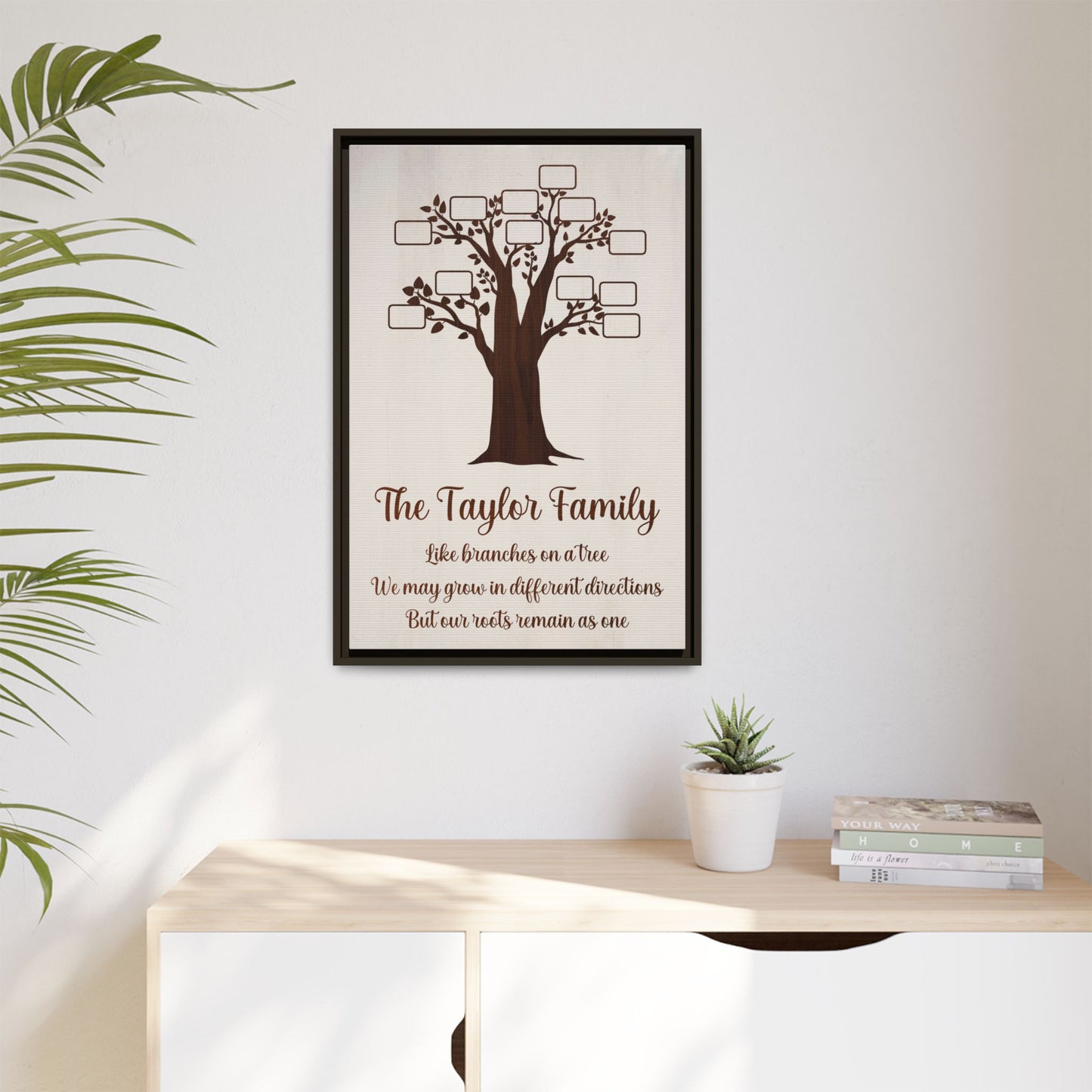Personalized Family Tree Sign - Custom Wall Decor & Hanging with Family Name Tree Sign- Unique Gift for Mom, Parents, or Anyone