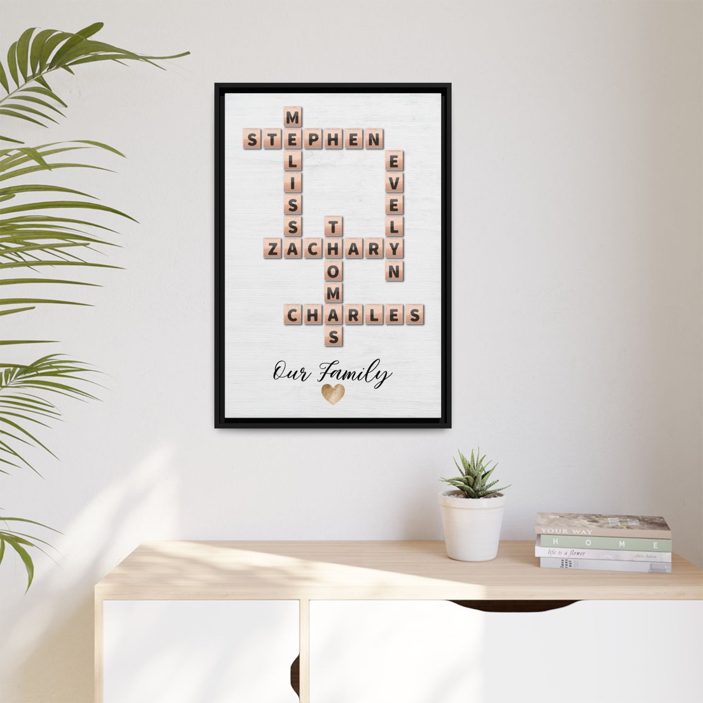 Personalized Family Scrabble Name Sign - Custom Family Name Signs Scrabble - Unique Family Name Sign Wall Decor - Thoughtful Gift