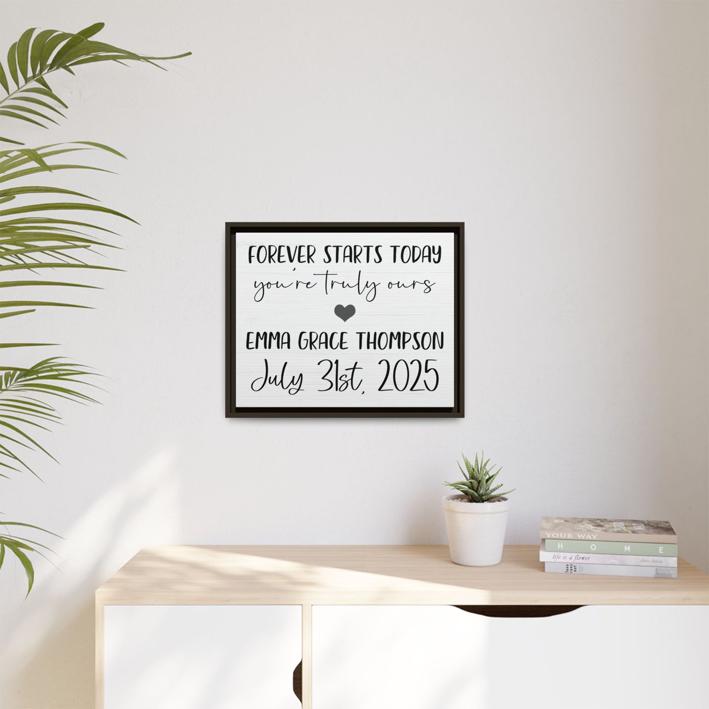 Personalized Adoption Day Sign - Custom Adoption Gift for Girls - Thoughtful Adoption Gifts for Parents, Families, and New Daughters - Custom Keepsake Wall Art for Gotcha Day