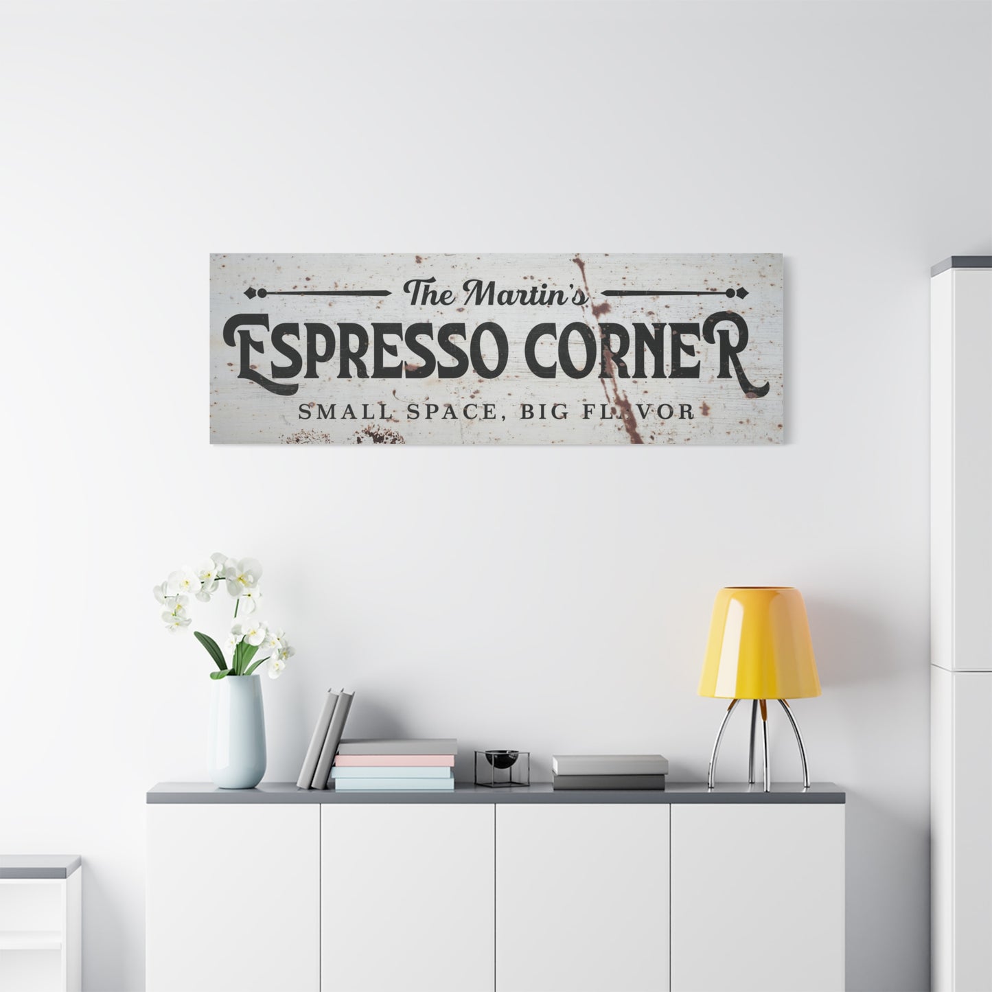 Custom Coffee Bar Sign - Personalized Rustic Espresso Corner Sign - Custom Kitchen Wall Art for Cozy Small Coffee Bar