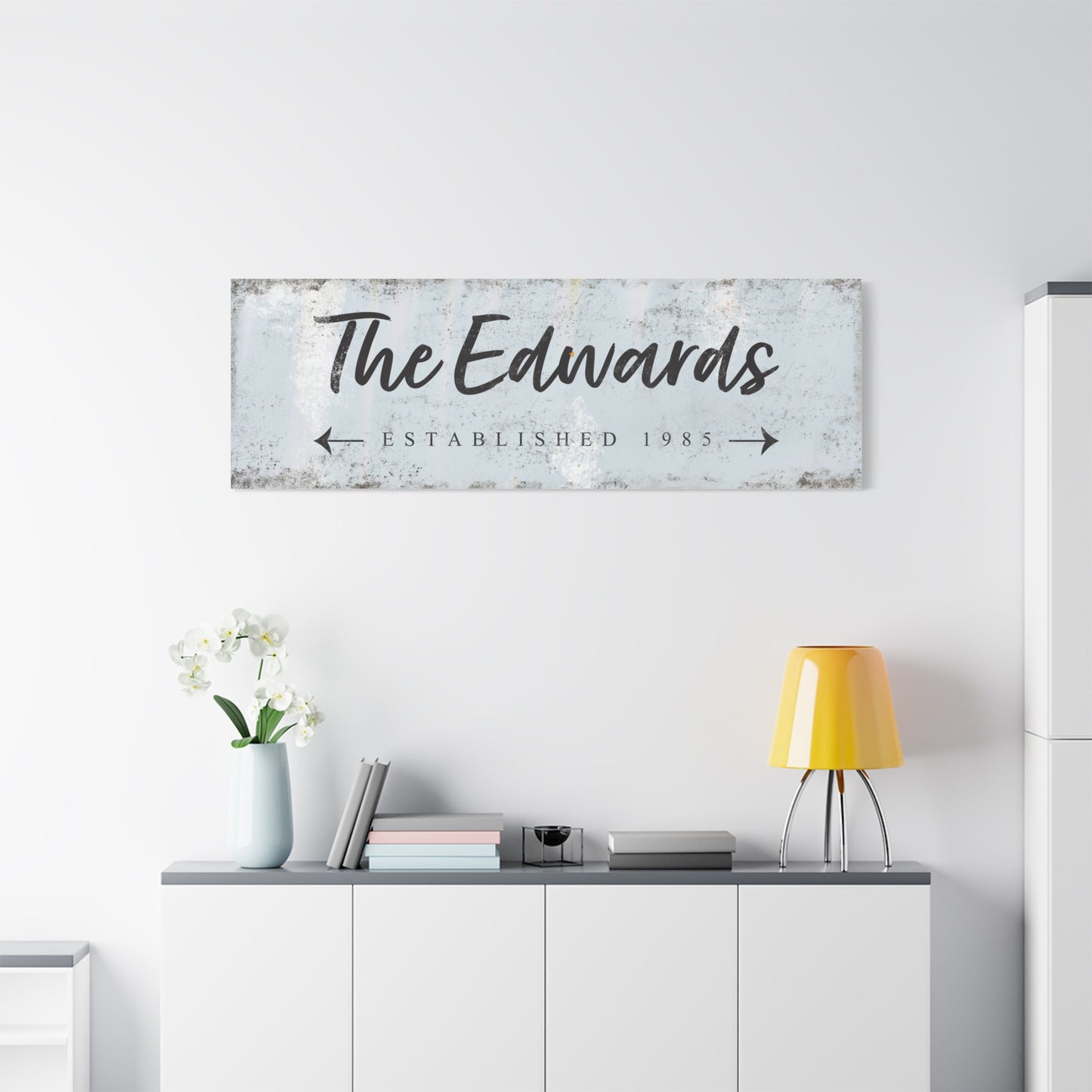 Personalized Family Name Established Sign - Custom Rustic Family Name Est Signs Wall Art for Home Décor, Wedding or Newlywed Gift