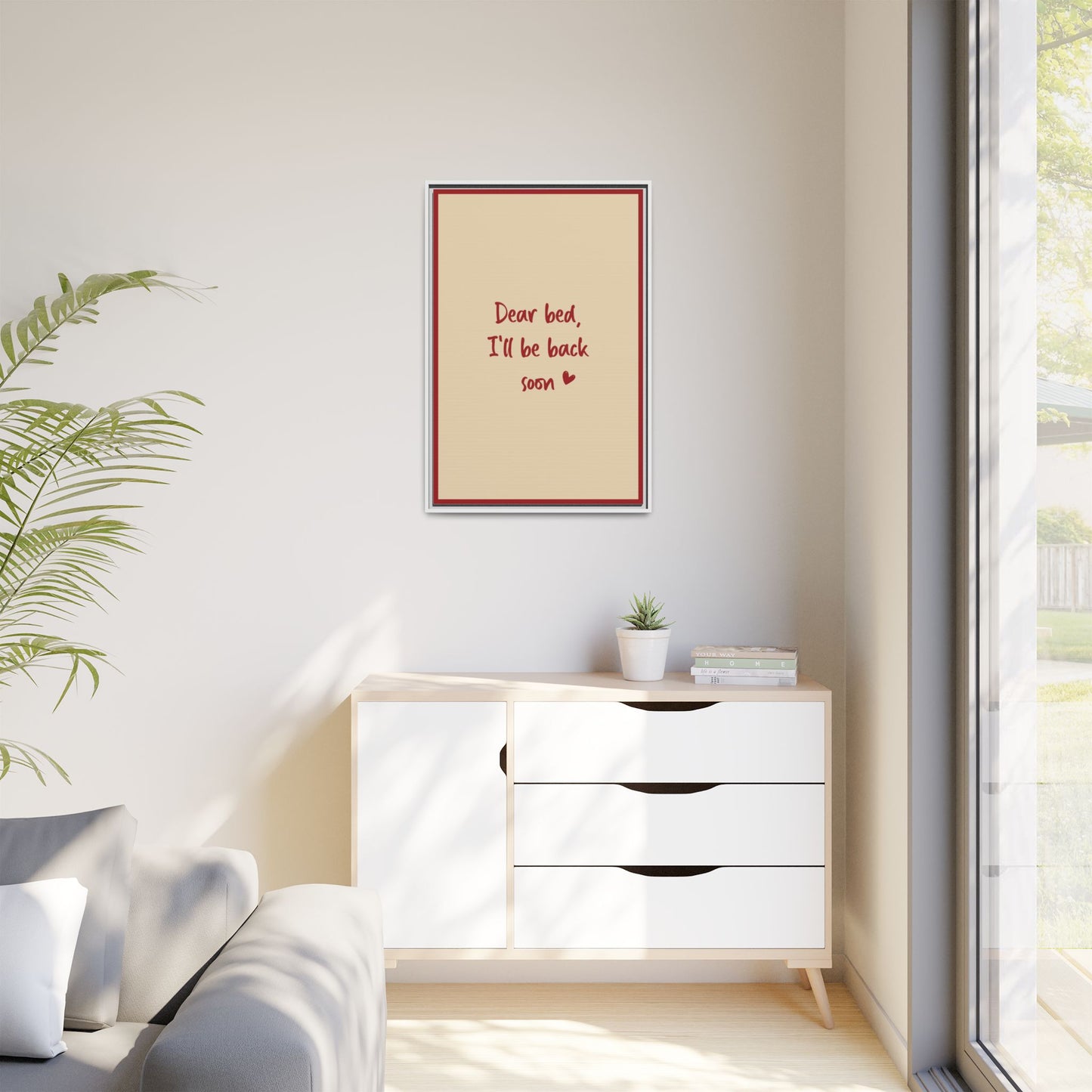Custom Bedroom Quote Wall Art | Personalized Cute Bedtime Wall Decor | Trendy Poster for Bedroom | Minimalistic Bed Quote | Cute Wall Decor