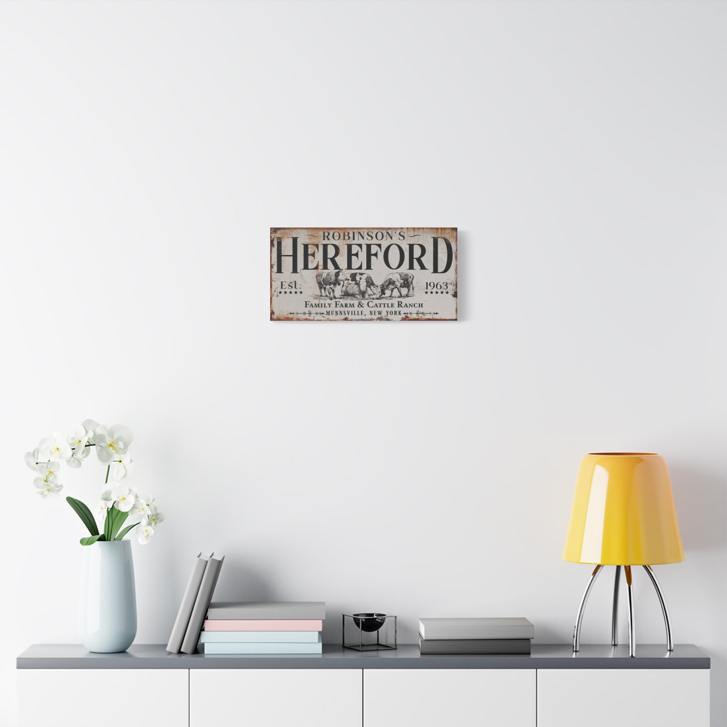 Personalized Farmhouse Sign | Custom Family Name Farm Sign with Established Date | Rustic Vintage Farmhouse Wall Decor for Kitchen, Entryway, or Yard | Country Farm Style