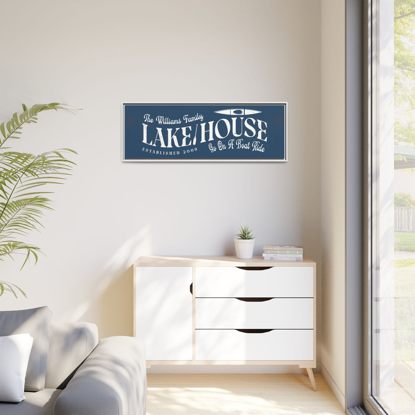 Personalized Custom Lake House Sign | Rustic Lake House Decor | Lake Life Sign for Cabin, Lodge, or Beach House | Outdoor Hanging Wooden Sign | Welcome Sign for Boat House, Bar, or Bedroom Decor