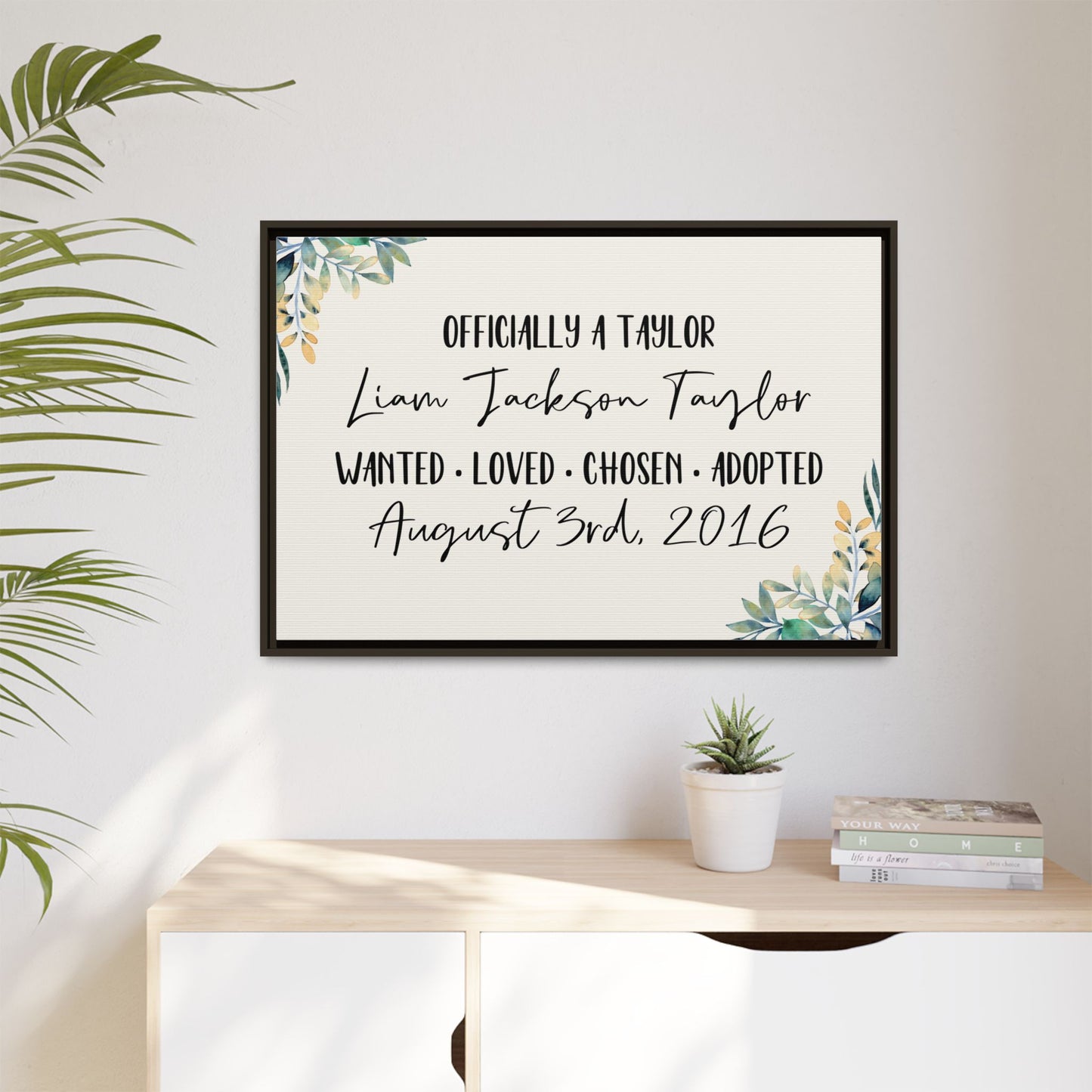 Personalized Adoption Day Sign - Custom Adopted Courtroom Sign, Adoption Day Wall Art, Unique Adoption Gift for Parents