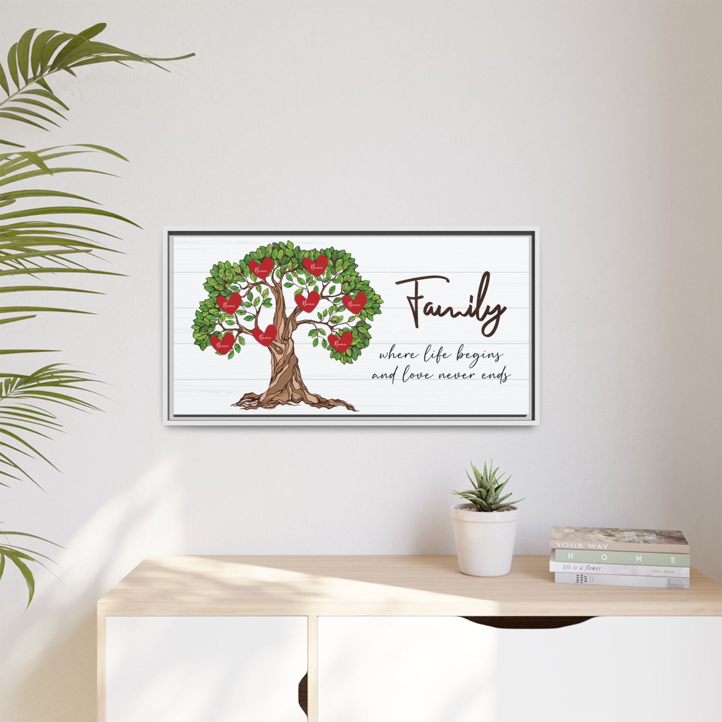 Personalized Family Tree Sign with Names - Custom Family Tree for Wall Decor - Unique Mother’s Day Gift for Mom or Grandma