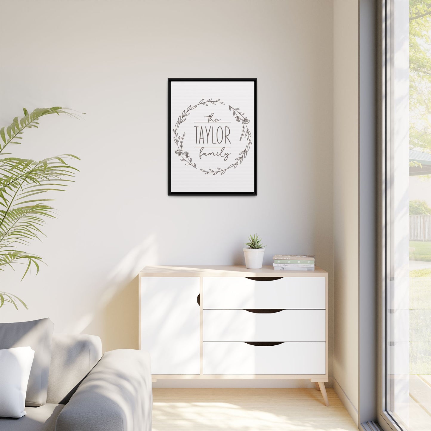 Personalized Monogram Family Last Name Sign - Custom Wedding Gift, Mini Anniversary Name Sign, Rustic Family Name Wall Décor for Home