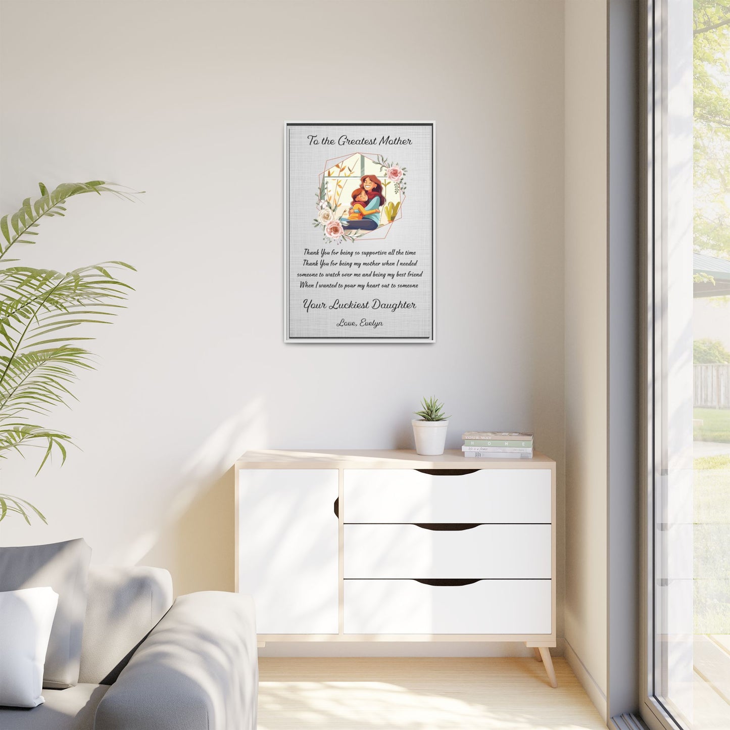 Personalized Mother's Day Sign - Gift from Daughter or Son – Custom Sentimental Gift for Mom, Poster for Mother's Day