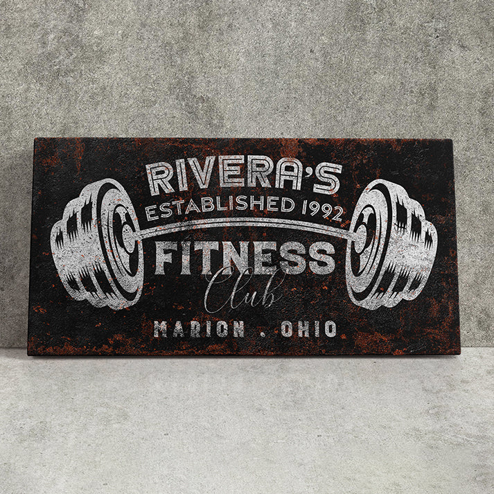 Custom Gym Sign,  Personalized Workout Wall Art, vintage gym wall art, large canvas workout decoration for home gym decor