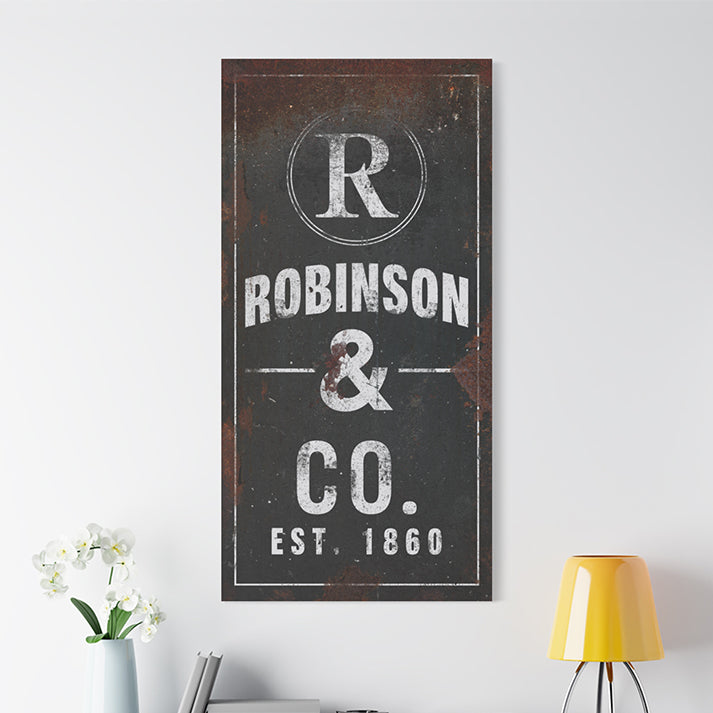 Custom Monogram Wall Art Family Name Sign – Personalized Last Name Sign for Housewarming, Industrial Apartment, or Cottage | Vintage Rust Metal Letter Art for Living Room & Bedroom | Large Oversized Customized Gifts