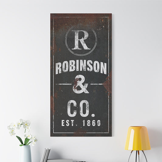 Custom Monogram Wall Art Family Name Sign – Personalized Last Name Sign for Housewarming, Industrial Apartment, or Cottage | Vintage Rust Metal Letter Art for Living Room & Bedroom | Large Oversized Customized Gifts