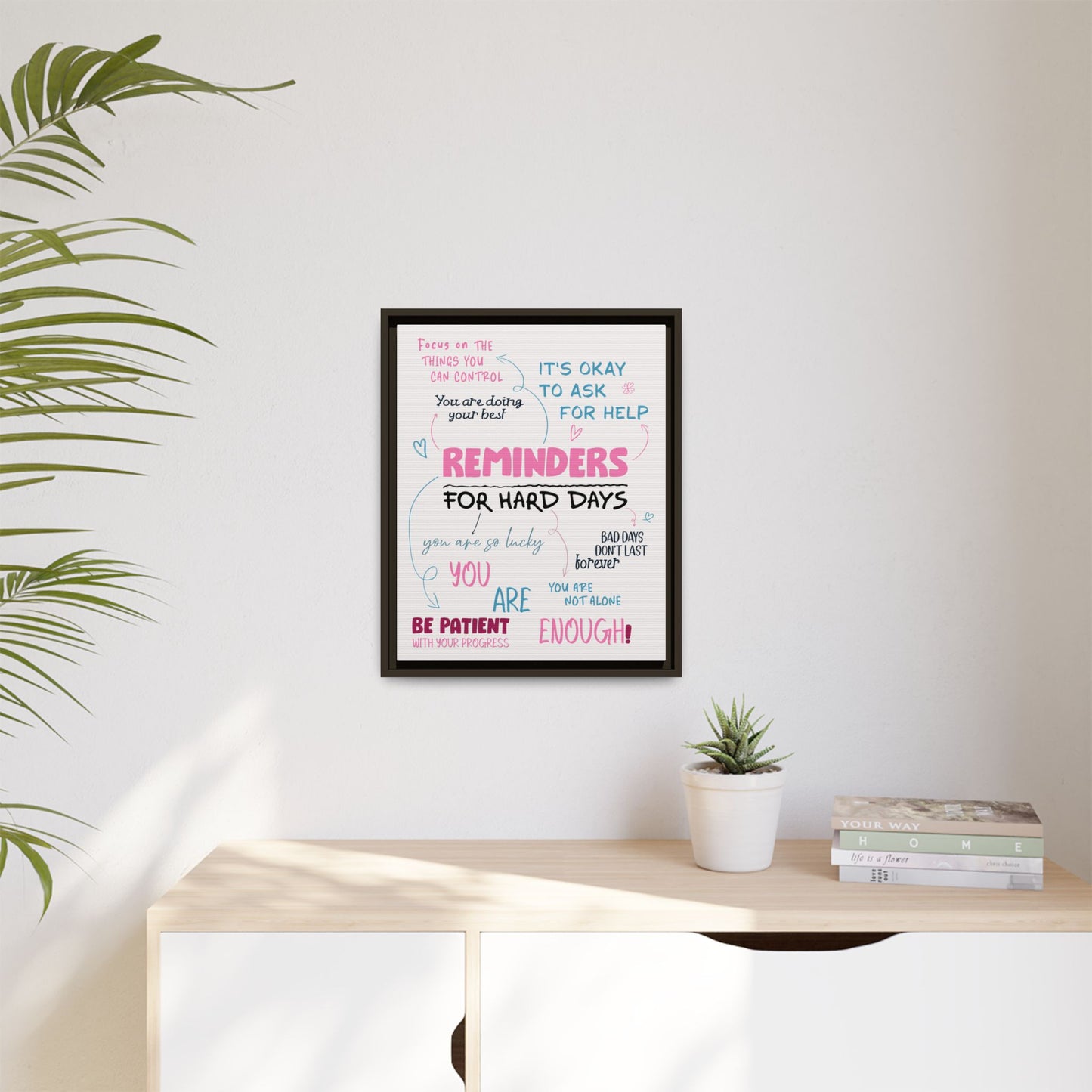 Custom Bedroom Quote Wall Art | Personalized Positive Motivational Art | Inspirational Poster for Dorm Decor