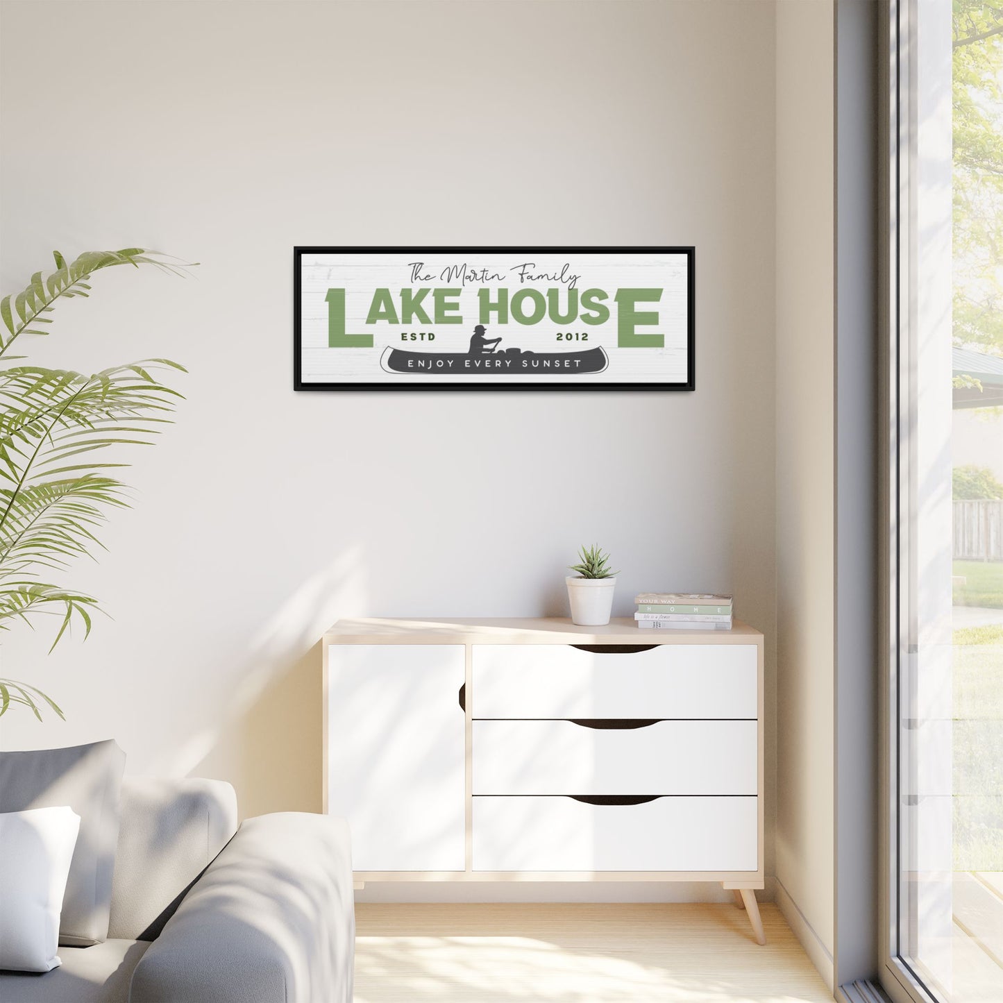 Custom Lake House Sign - Personalized Lake Life Sign for Lake House Decor, Beach House, Outdoor & Farmhouse Wall Art - Fishing & Camping Gifts for Him, Dad, or Father's Day