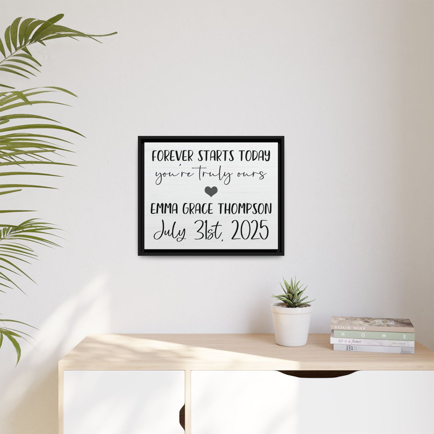 Personalized Adoption Day Sign - Custom Adoption Gift for Girls - Thoughtful Adoption Gifts for Parents, Families, and New Daughters - Custom Keepsake Wall Art for Gotcha Day