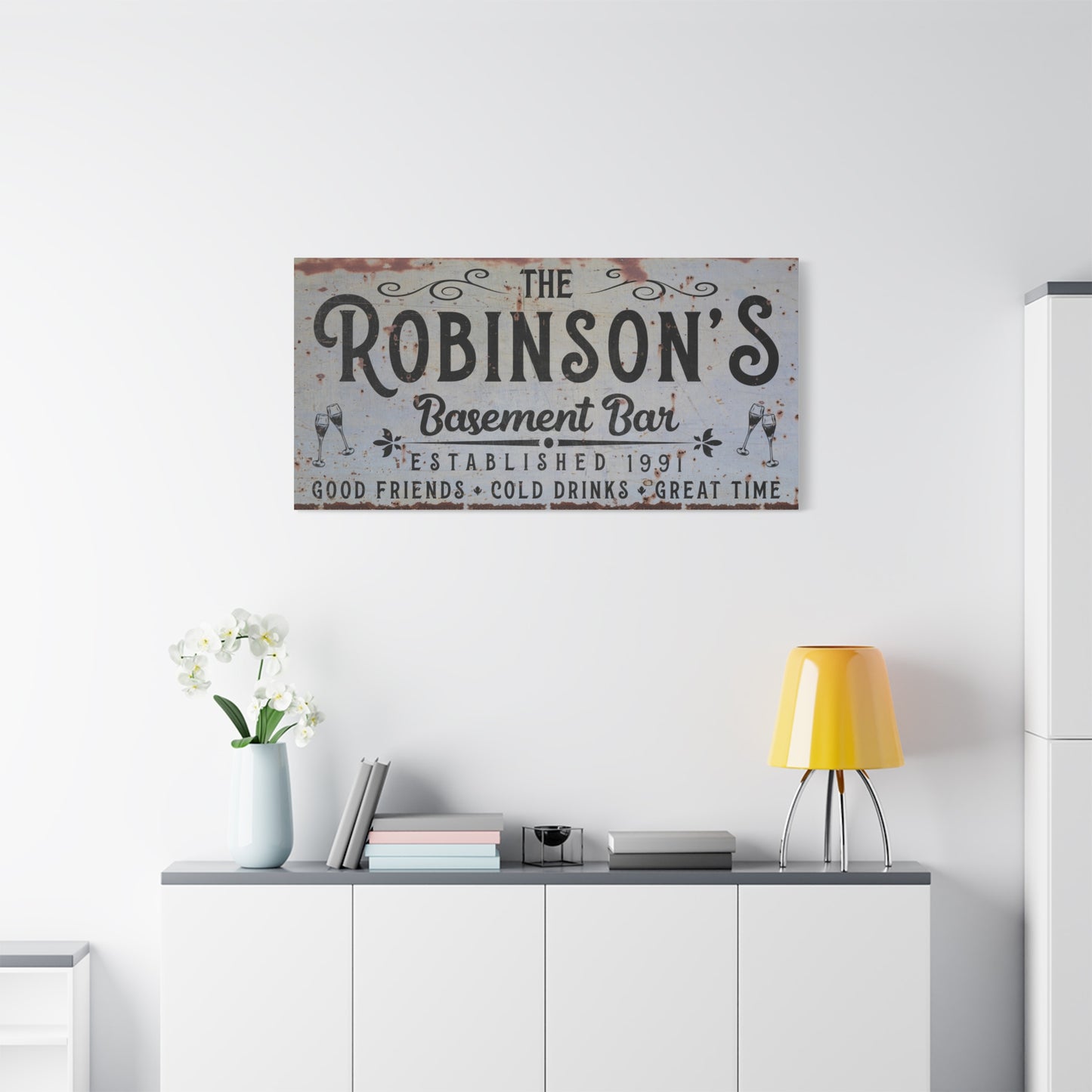 Personalized Basement Bar Sign | Custom Wood Signs for Home Bar, Man Cave, Pub & Basement Decor | Signature Cocktail Menu, Wedding Bar Sign, Rustic & Modern Bar Sign | Customizable Pub Hanging Sign for Men