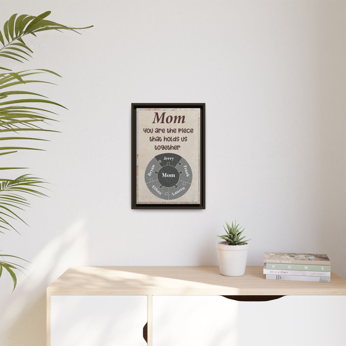 Personalized Mothers Day Sign – Custom Mothers Day Gift for Mom, Gift from Children to Mom, Rustic Home Decor with Custom Name or Quote