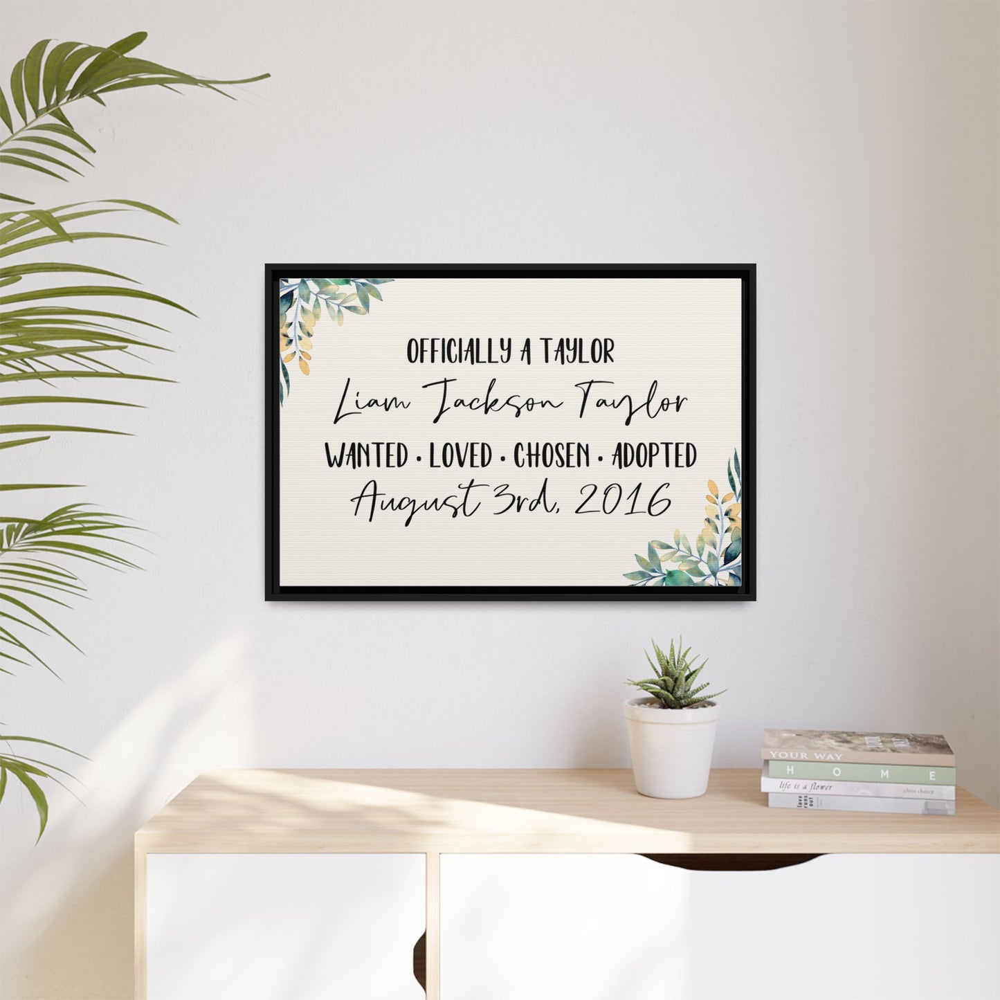 Personalized Adoption Day Sign - Custom Adopted Courtroom Sign, Adoption Day Wall Art, Unique Adoption Gift for Parents