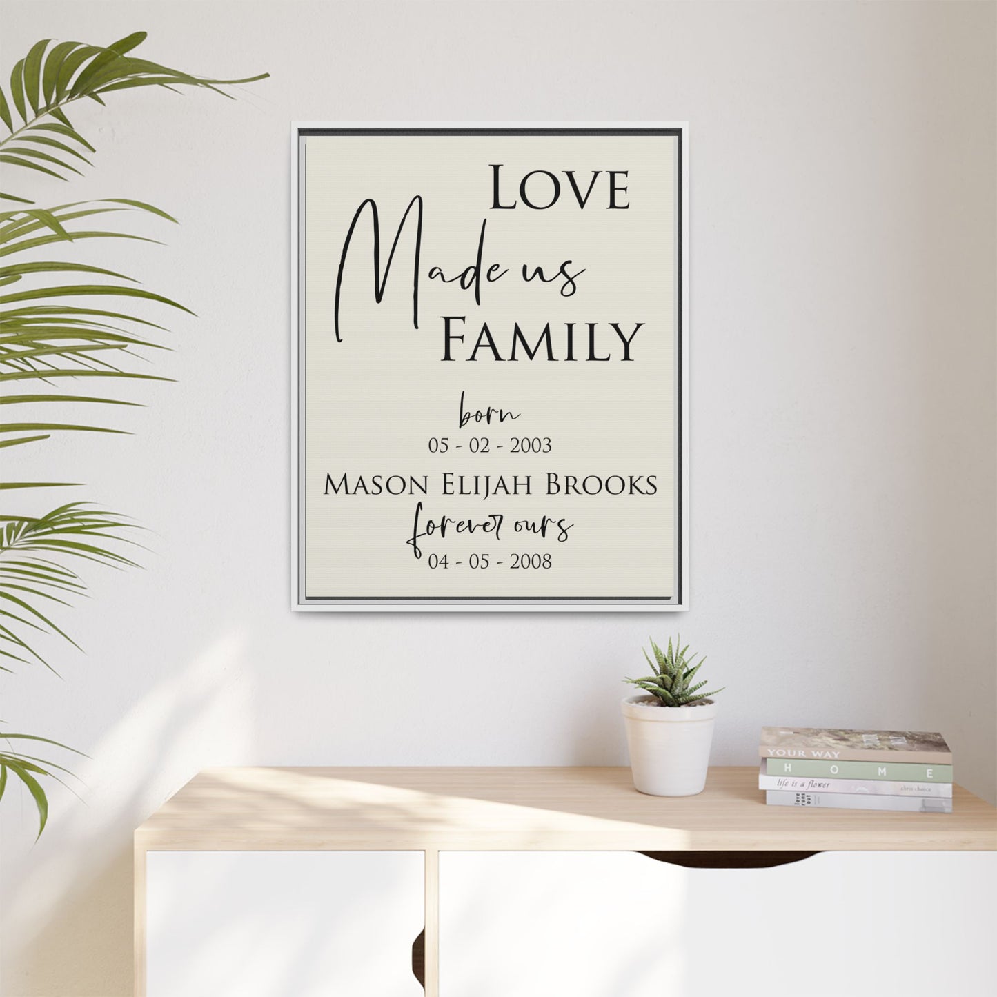 Personalized Adoption Day Sign - Custom Family Adoption Canvas - Thoughtful Keepsake Gift for Gotcha Day or Adoption Celebration - Ideal for Adoptive Families