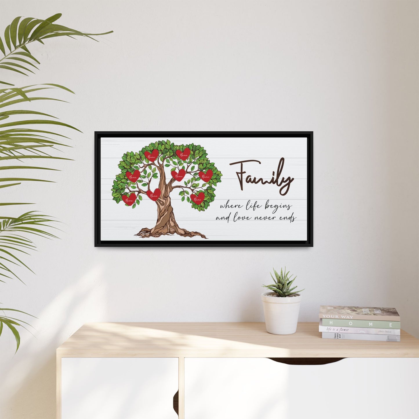 Personalized Family Tree Sign with Names - Custom Family Tree for Wall Decor - Unique Mother’s Day Gift for Mom or Grandma