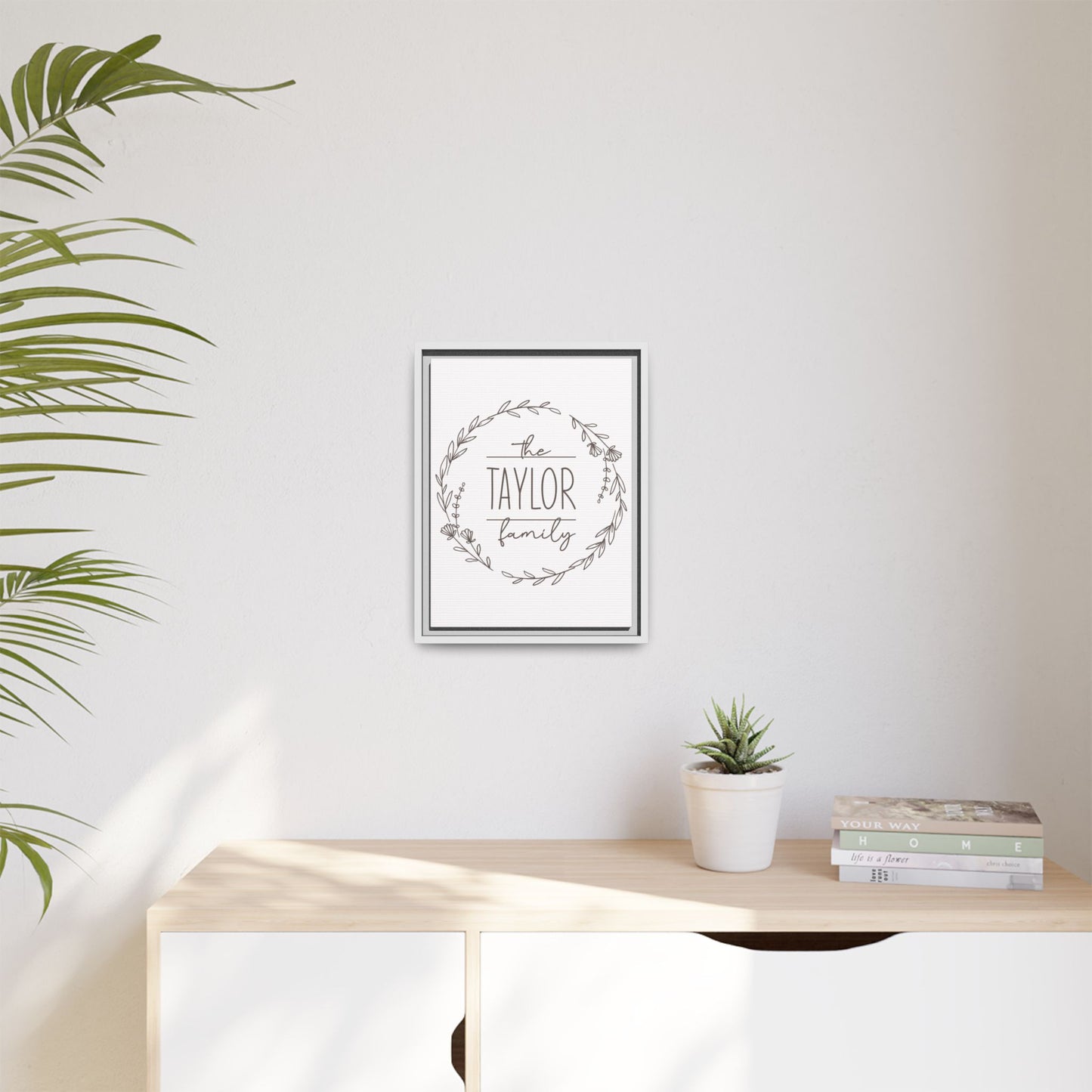 Personalized Monogram Family Last Name Sign - Custom Wedding Gift, Mini Anniversary Name Sign, Rustic Family Name Wall Décor for Home