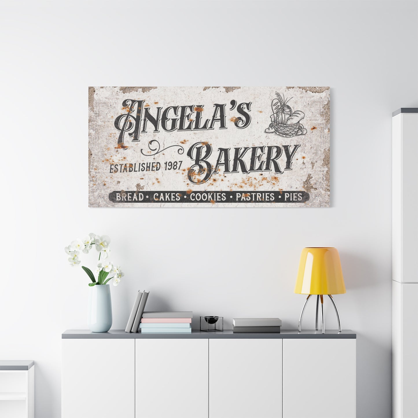 Custom Bakery Sign | Personalized Farmhouse Bakery Decor | Vintage Signs for Bake Shops | Business & Party Sign | Made Fresh Daily, Open Bakery Signs | Perfect Gift for Bakers & Bakery Owners