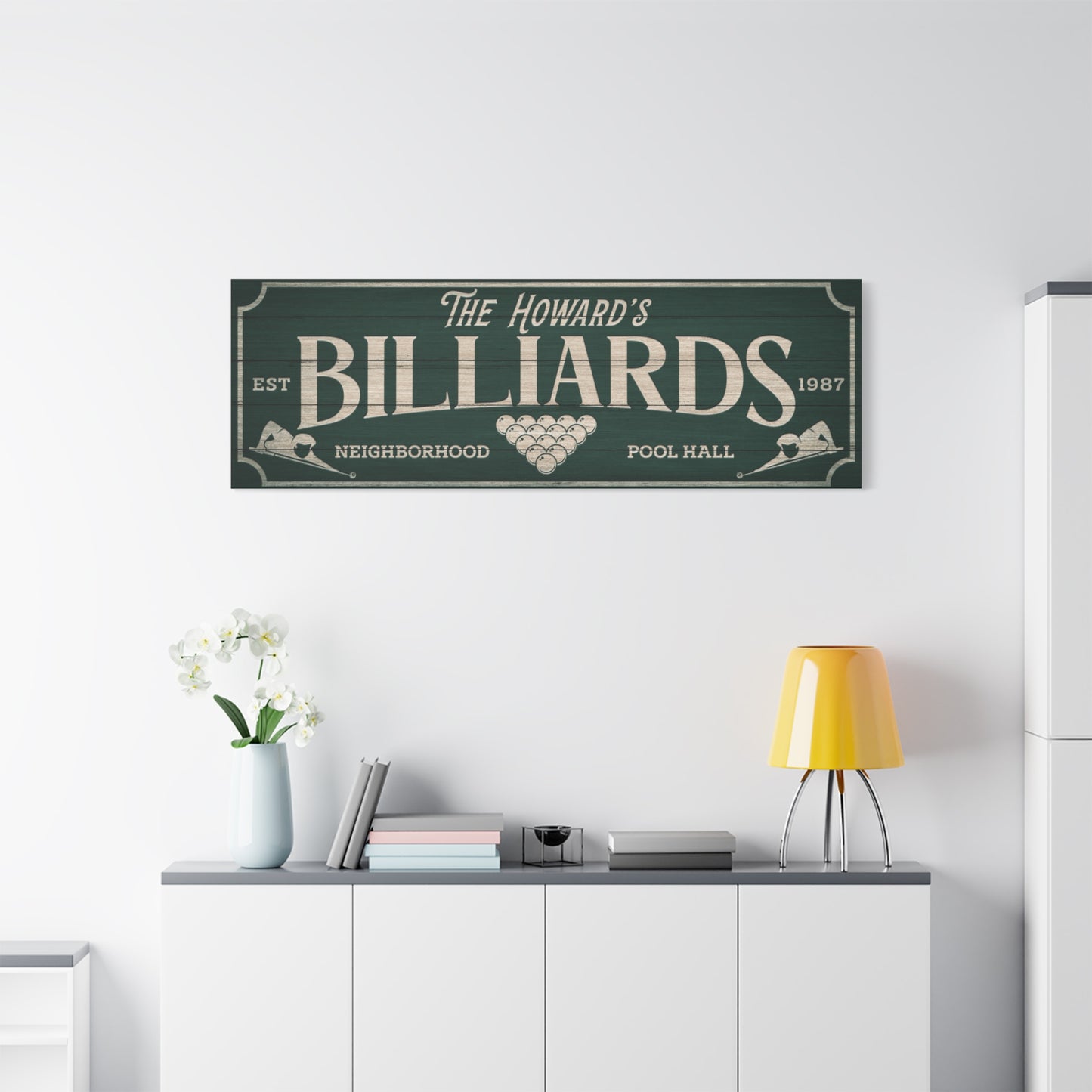 Custom Billiards Pool Hall Sign - Personalized Pool Room Decor, Vintage Style Man Cave Wall Hanging, Bar Sign, Game Room & Snooker Art, Father's Day Gift, Sign for Basement & Pub