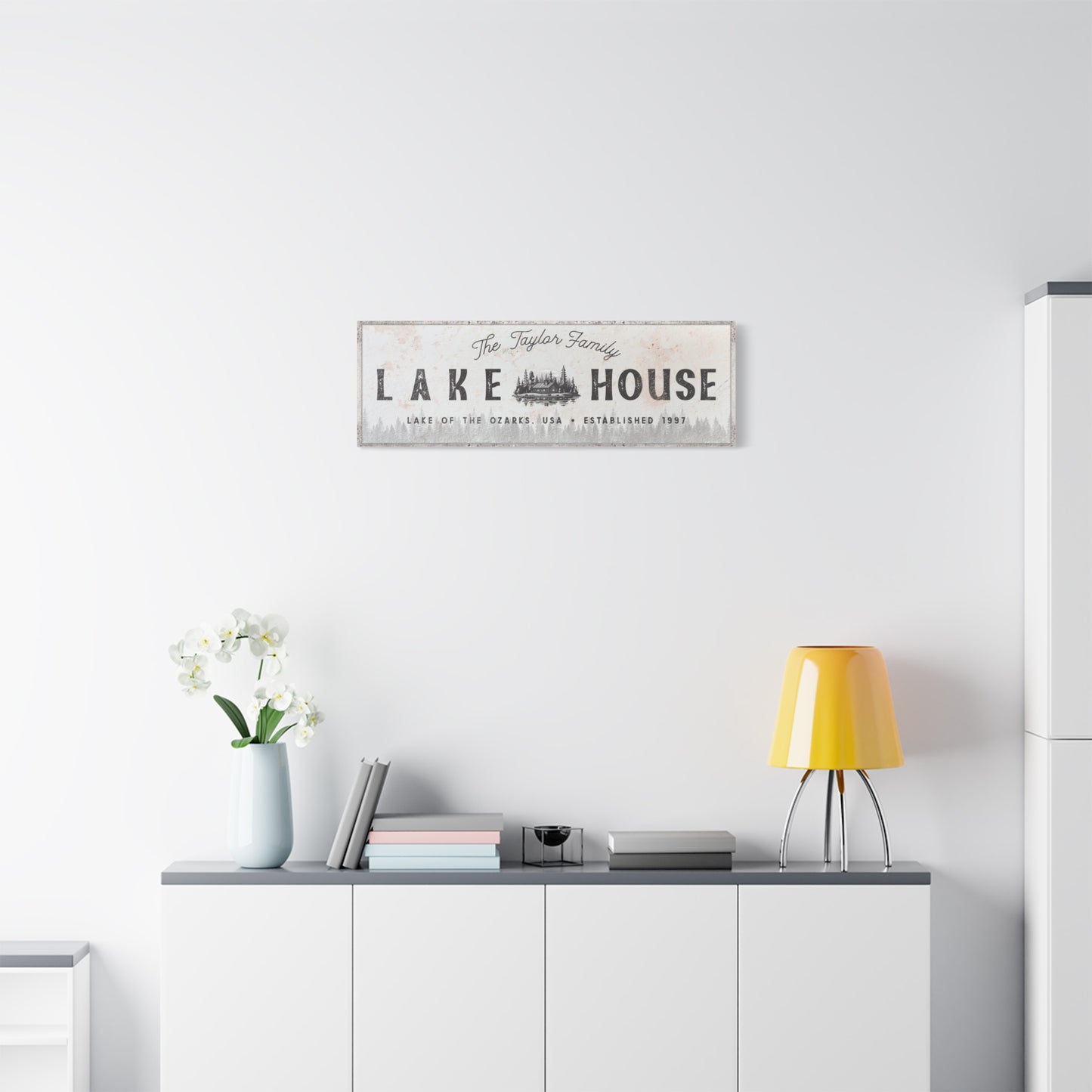 Personalized Lake House Sign - Custom Cabin Wall Art - Lakehouse Decor - Family Name Established Sign - Outdoor & Indoor Lake Home Decor - Big Statement Wall Hanging