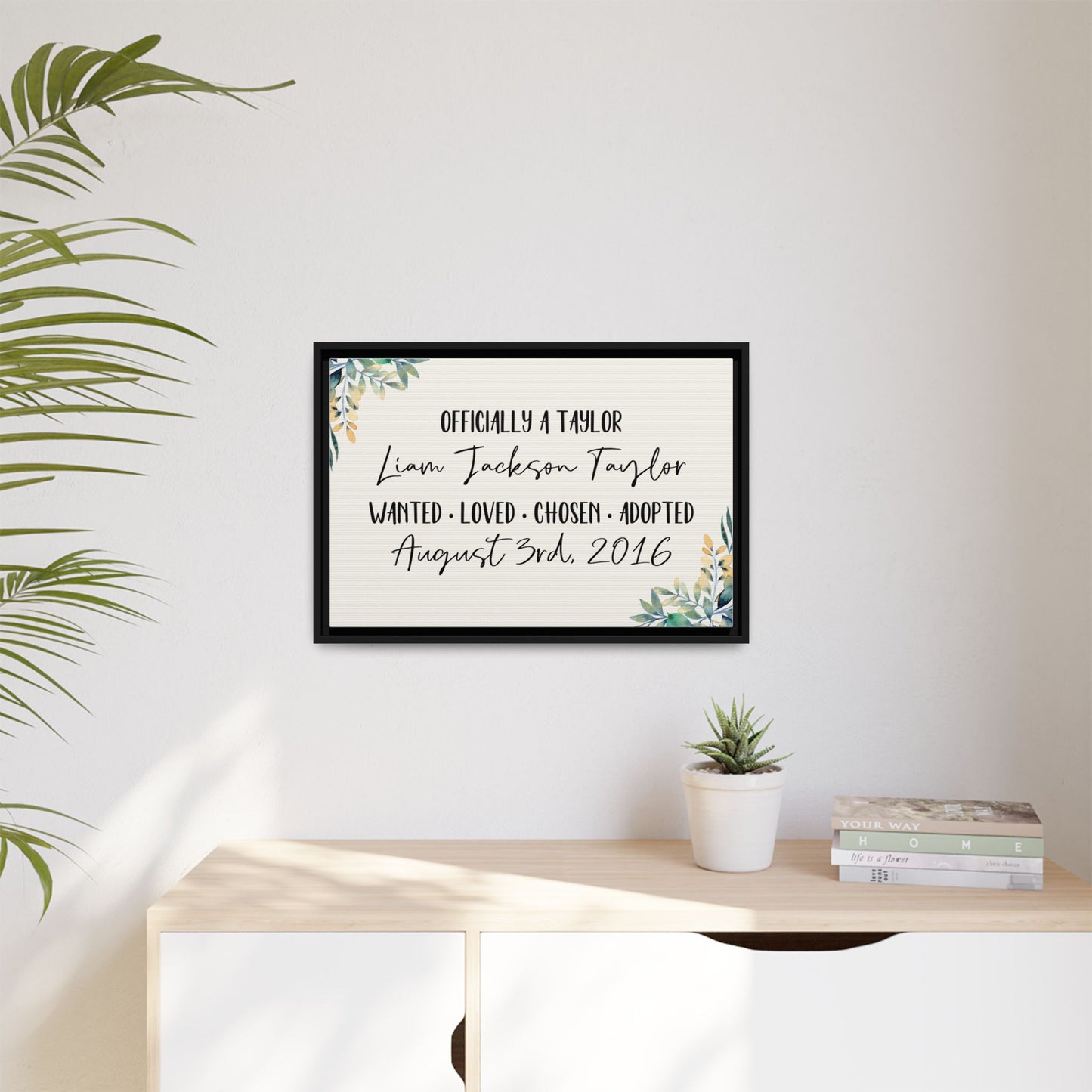 Personalized Adoption Day Sign - Custom Adopted Courtroom Sign, Adoption Day Wall Art, Unique Adoption Gift for Parents