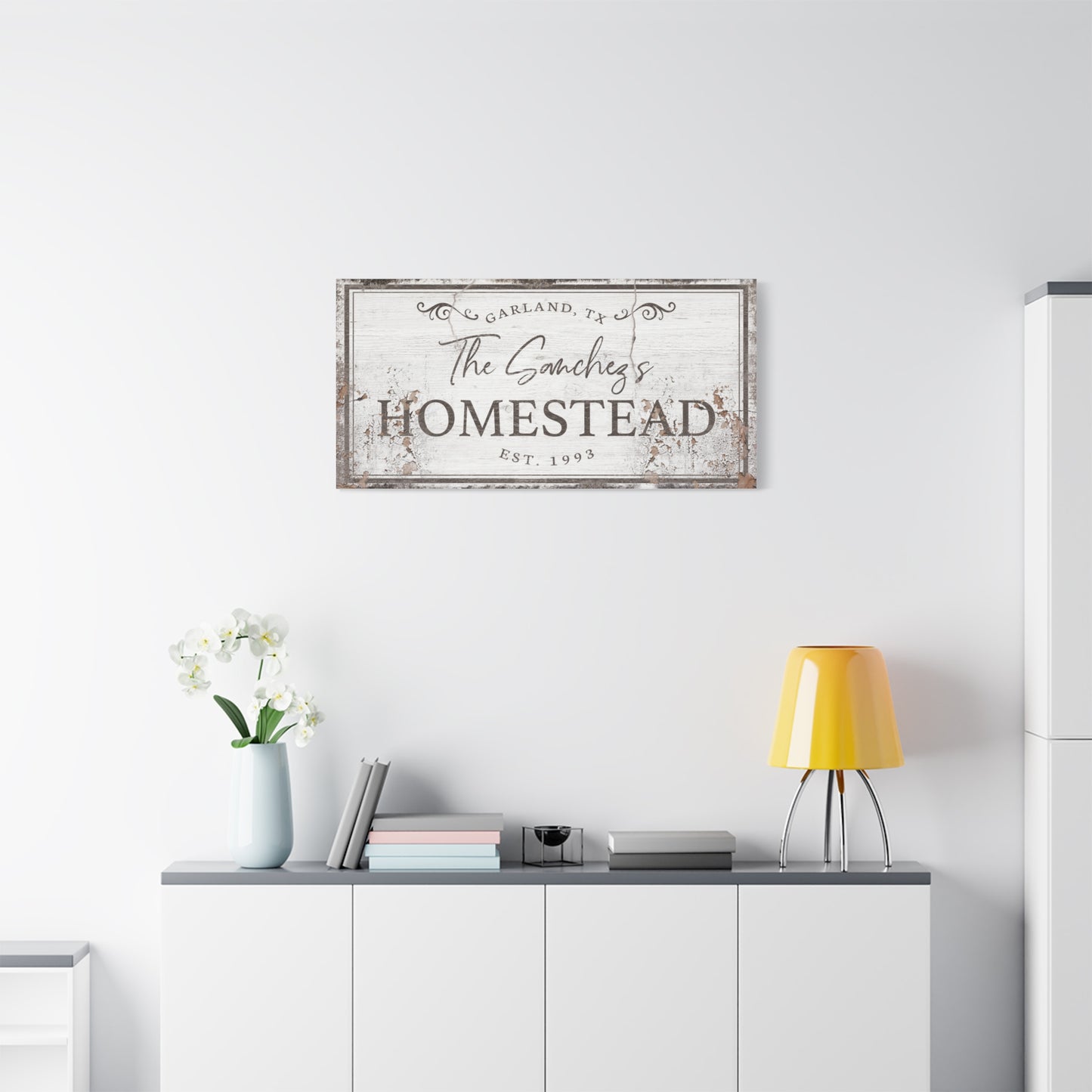 Personalized Homestead Family Name Sign for Farmhouse – Rustic Vintage Farmhouse Wall Art – Custom Last Name Sign with Established Date for Home Décor, Housewarming, Christmas, and Real Estate Gifts