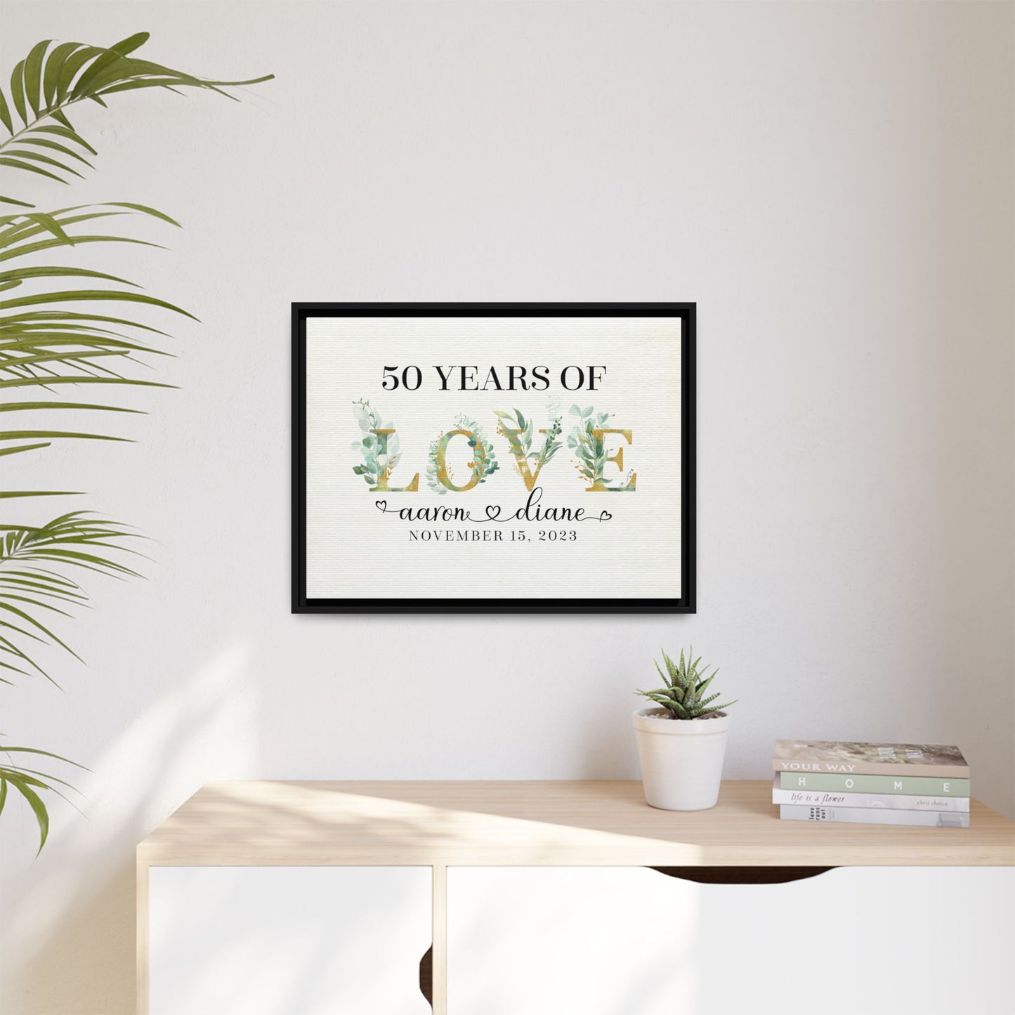 Personalized Anniversary Signs - Couple Names Heart Print, Custom Printable Wall Art, Romantic Valentine’s Day, Anniversary, Wedding Gift, Engagement Present, Name Print for Bedroom Décor