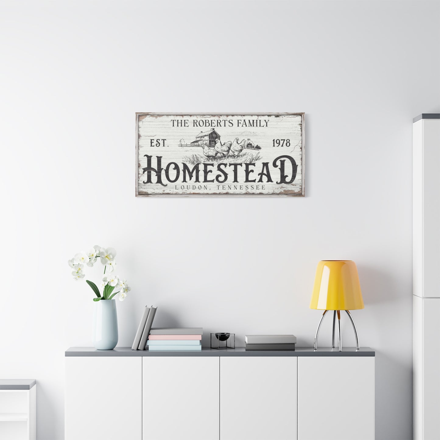 Customizable Homestead Wooden Sign, Rustic Farmhouse Wall Art, Personalized Family Farm Plaque, Vintage Country Home Decor, Farmhouse Chic Hanging Sign, Personalized Homestead Gift for Farmhouse Kitchen, Lodge, or Cottage