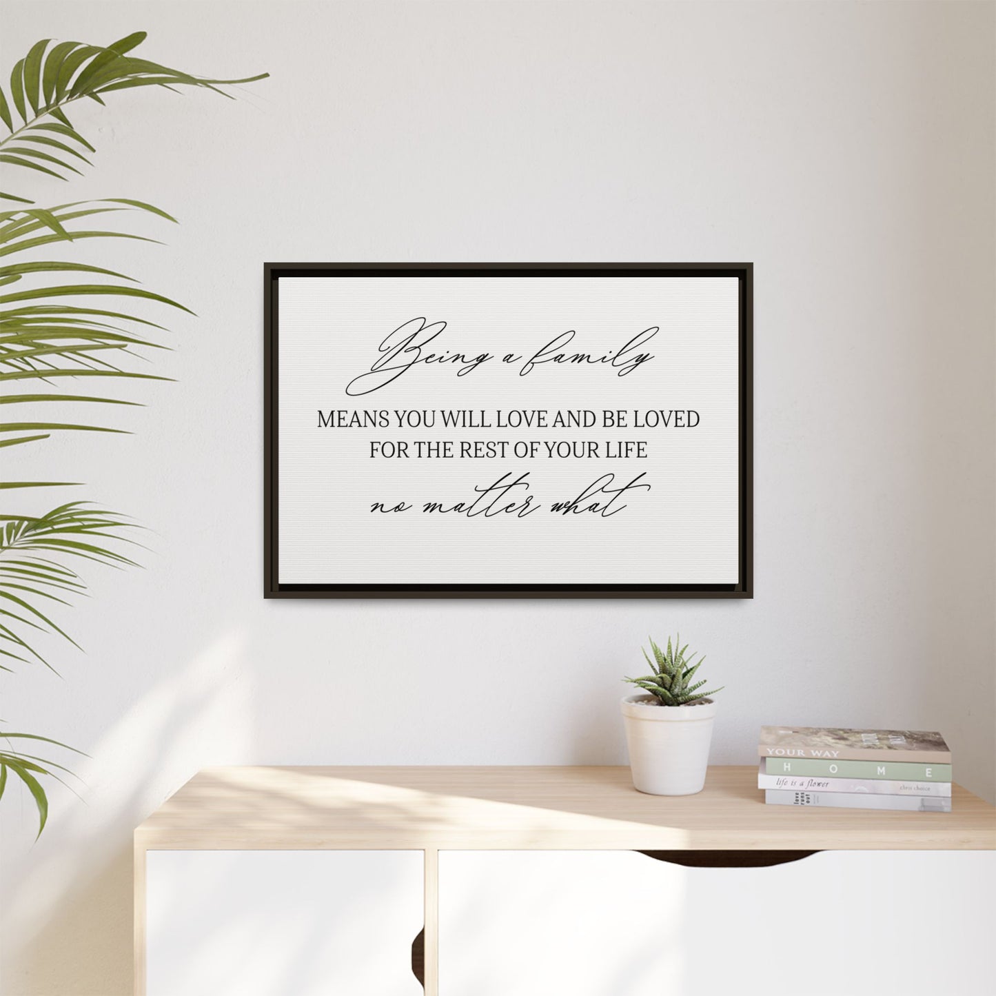 Personalized Family Last Name Sign | Inspirational Family Quote Canvas Wall Art for Living Room and Home Decor