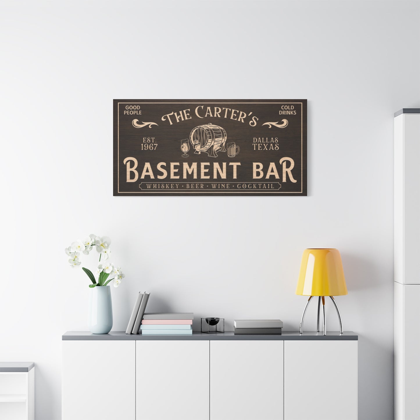 Personalized Basement Bar Sign, Custom Wood Bar Sign for Home Bar, Man Cave, Pub, Family Name Sign, Rustic Wall Decor, Wedding and Anniversary Gift, Custom Wood Sign for Pub and Bar Decor