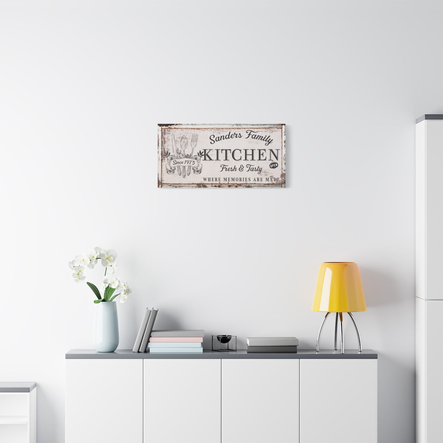 Personalized Farmhouse Sign – Custom Farmhouse Kitchen Sign with Name - Wall Art for Farmhouse Kitchen Décor, Unique Gift for Mom, Wife, Grandma, or Housewarming