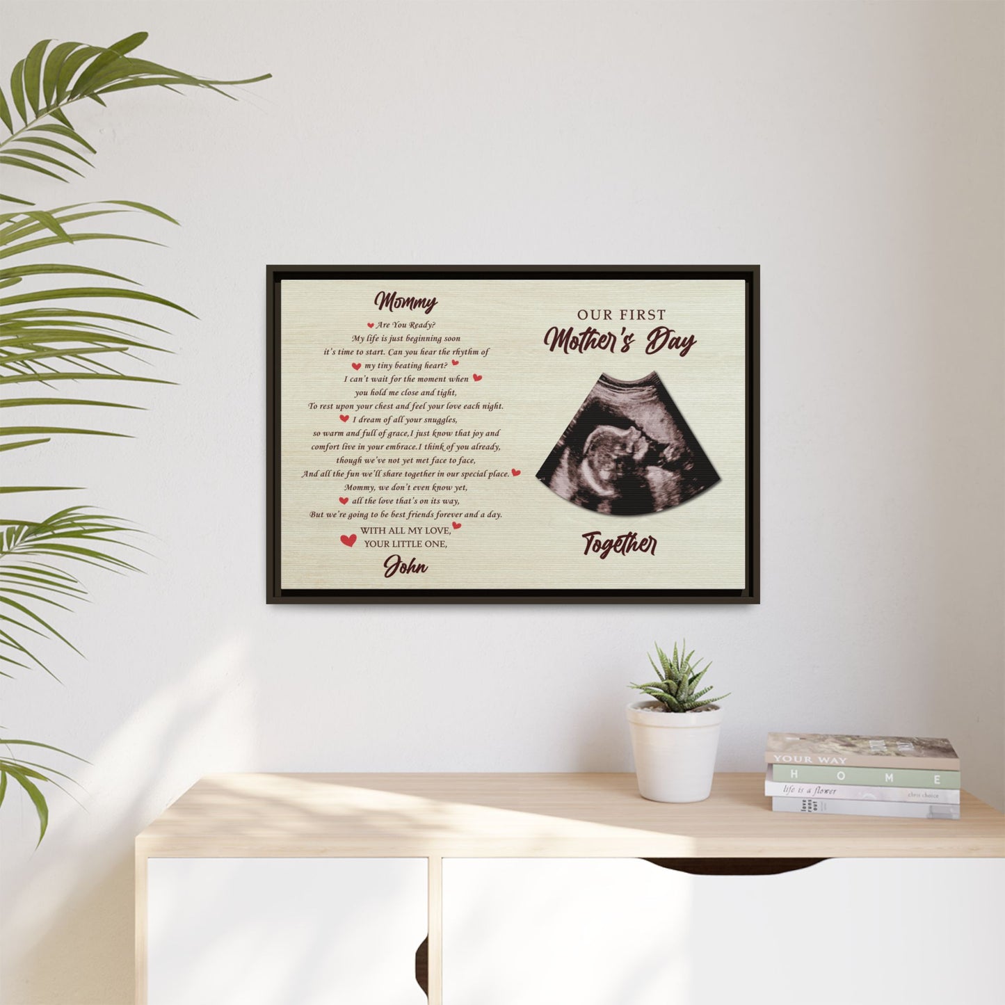 Custom Mothers Day Sign – Personalized Wall Art with Kids' Names & Birth Month – Unique Gift for Mom, Grandma, Mimi, Nana – Engraved Farmhouse Decor from Children or Husband