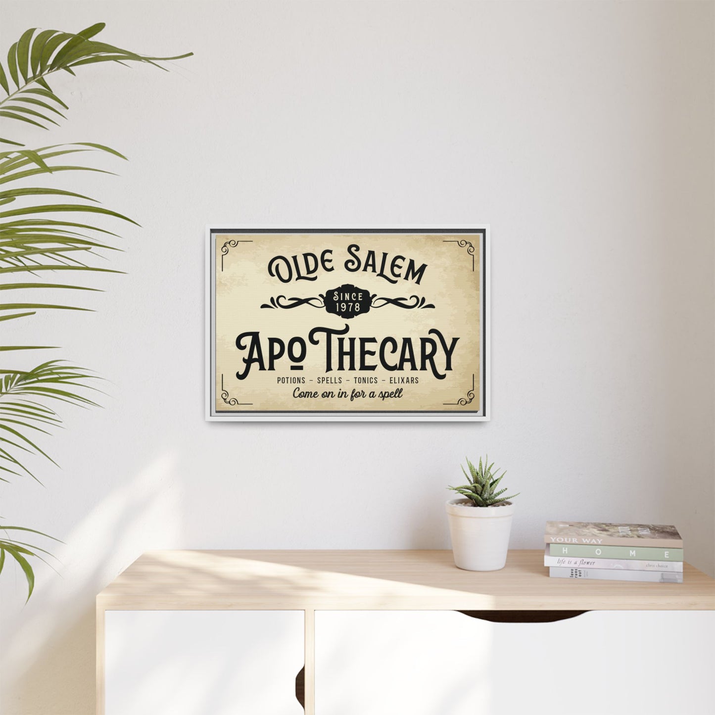 Custom Apothecary Signs Wall Art - Personalized Vintage Spooky Witch Decor, Bathroom Sign, Farmhouse Halloween Wall Art, Halloween Party, Spells & Potions Sign