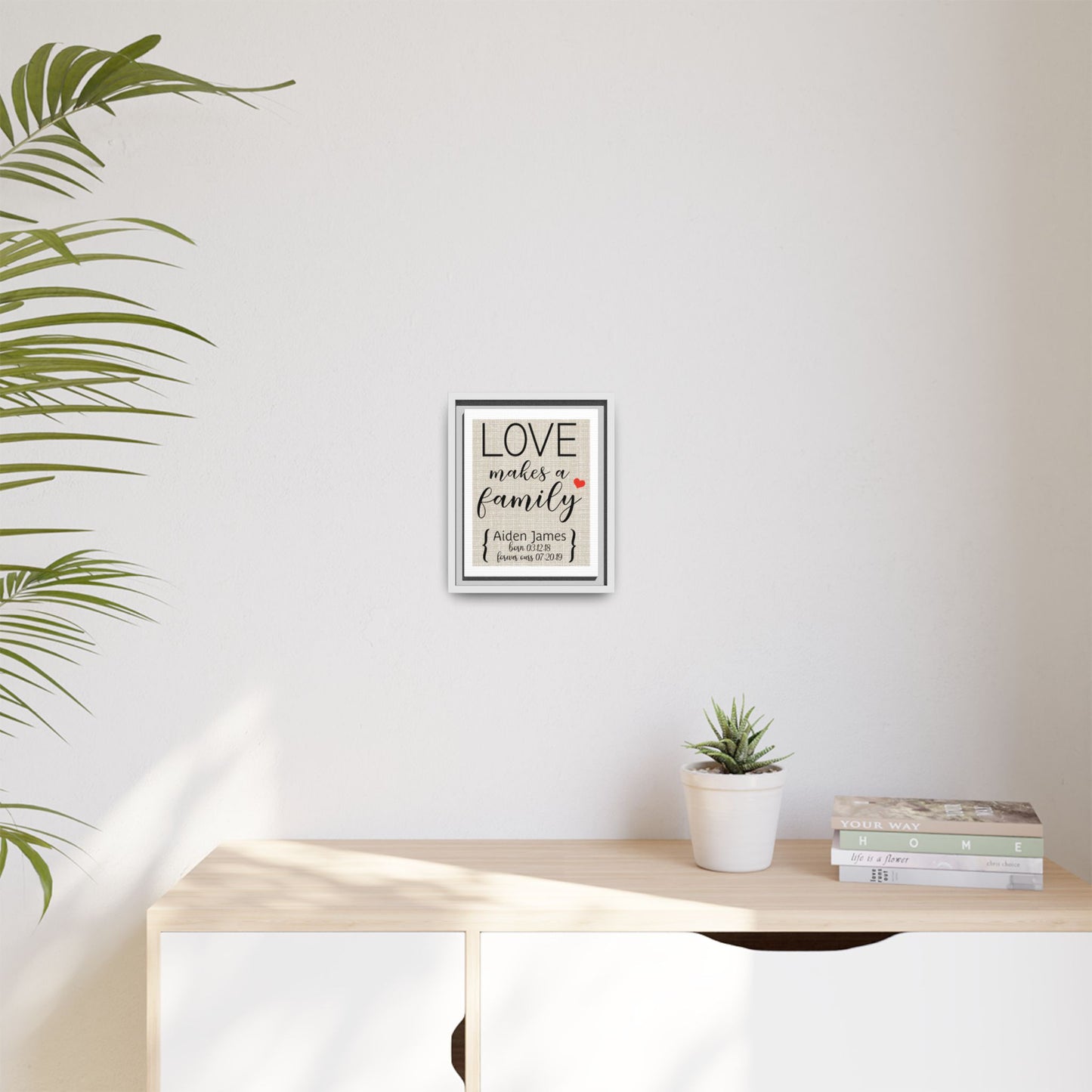 Personalized Adoption Day Sign - Custom Adoption Gift - Family Wall Decor for Adopting Baby, New Home, or Wedding - Thoughtful Gift for Housewarming or Bridal Shower