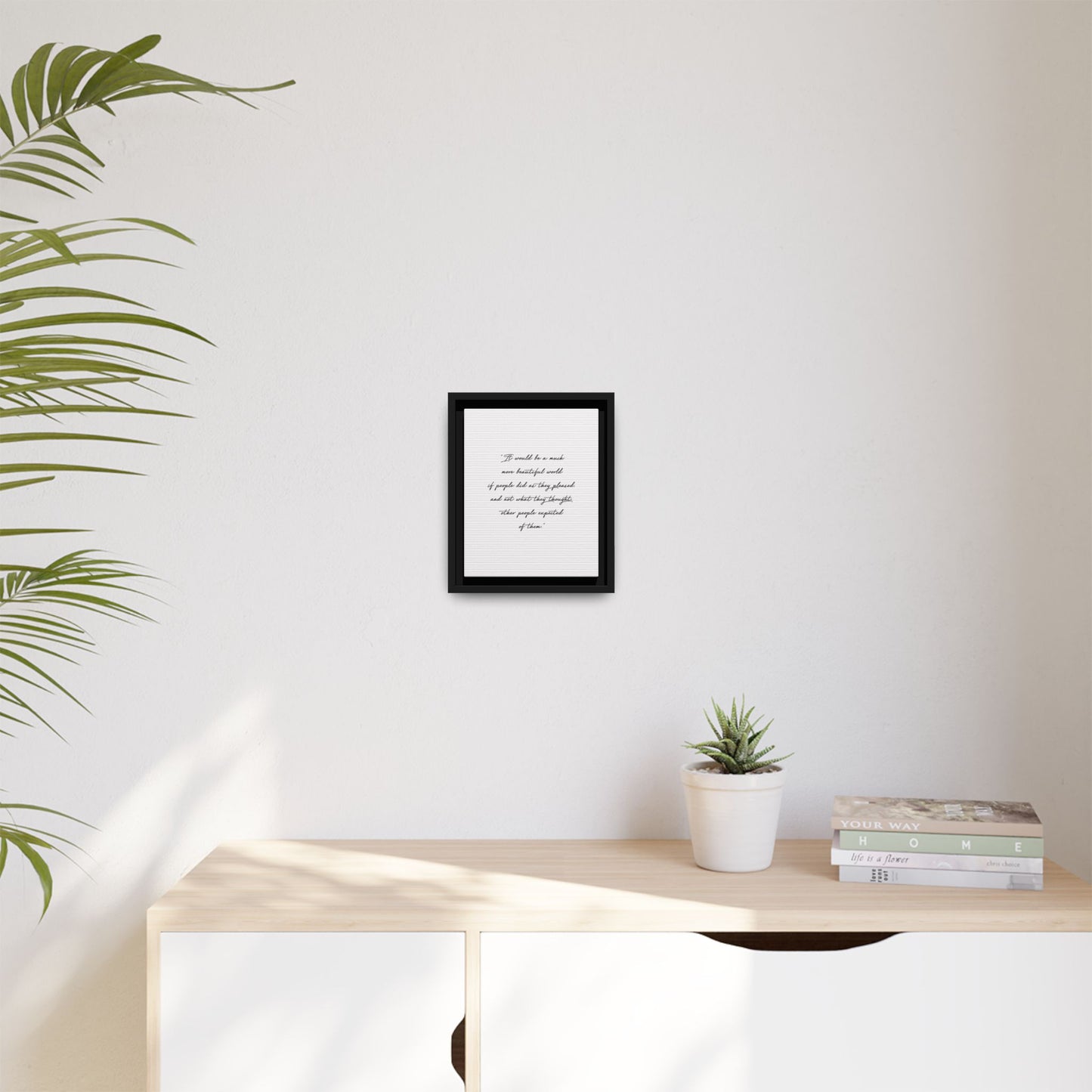 Custom Bedroom Quote Wall Art - Personalized Inspirational Typography Print for Bedrooms, Living Rooms - Framed Canvas - Minimalist Bedroom Wall Décor