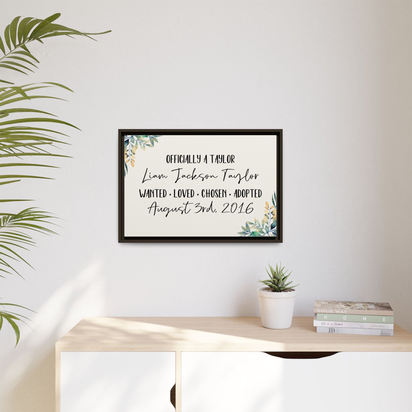 Personalized Adoption Day Sign - Custom Adopted Courtroom Sign, Adoption Day Wall Art, Unique Adoption Gift for Parents