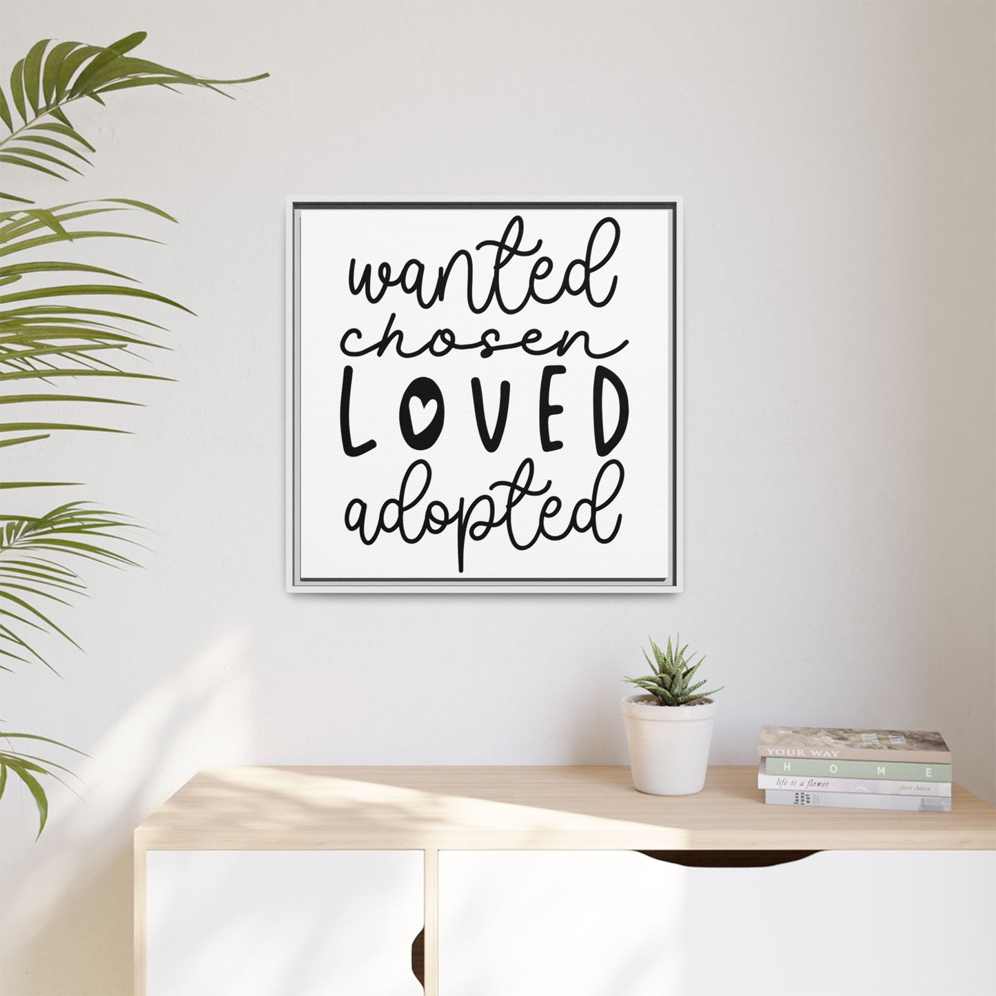 Personalized Adoption Day Sign - Custom Loved Adopted Sign - Inspirational Adoption Day Wall Art - Heartfelt Gotcha Day Gift for Adoptive Families - Meaningful Adoption Anniversary Sign