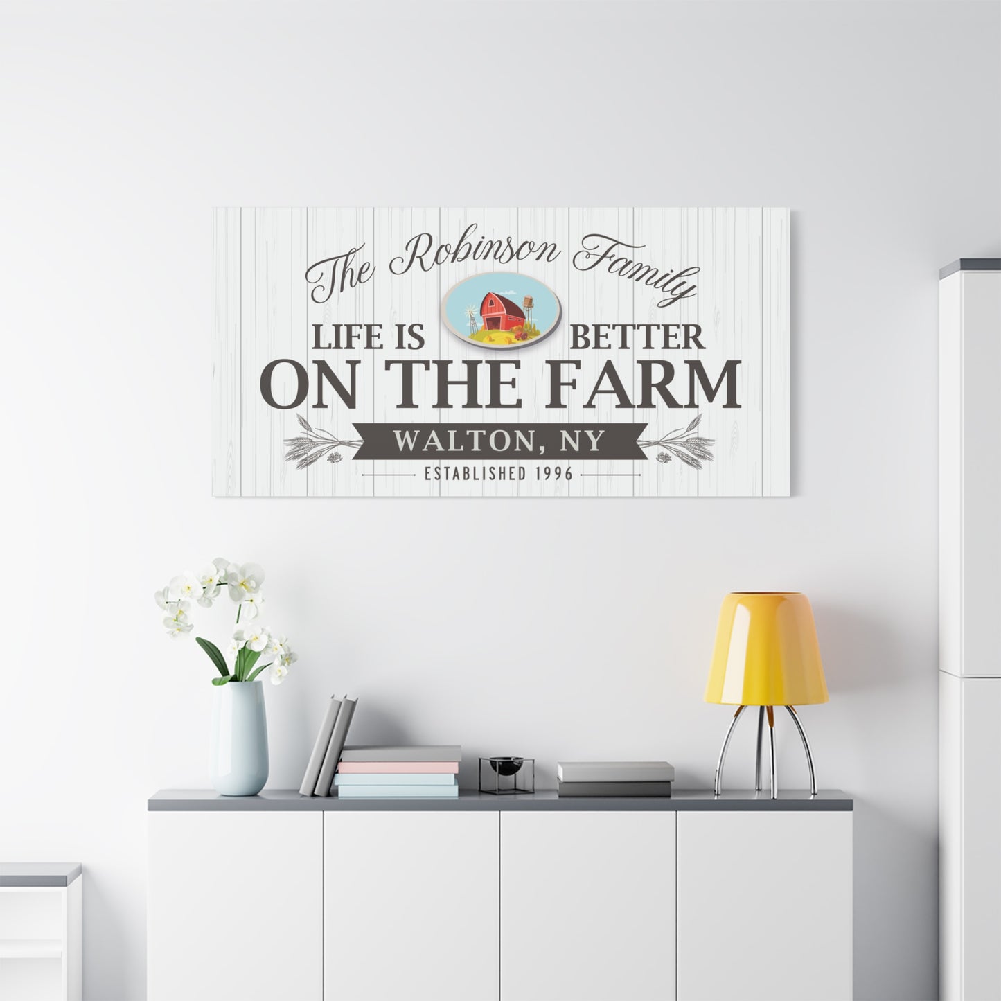 Personalized Farmhouse Sign | Custom Rustic Farmhouse Wall Decor | Farmhouse Established Sign | Farmhouse Home Decor | Unique Rustic Wall Art