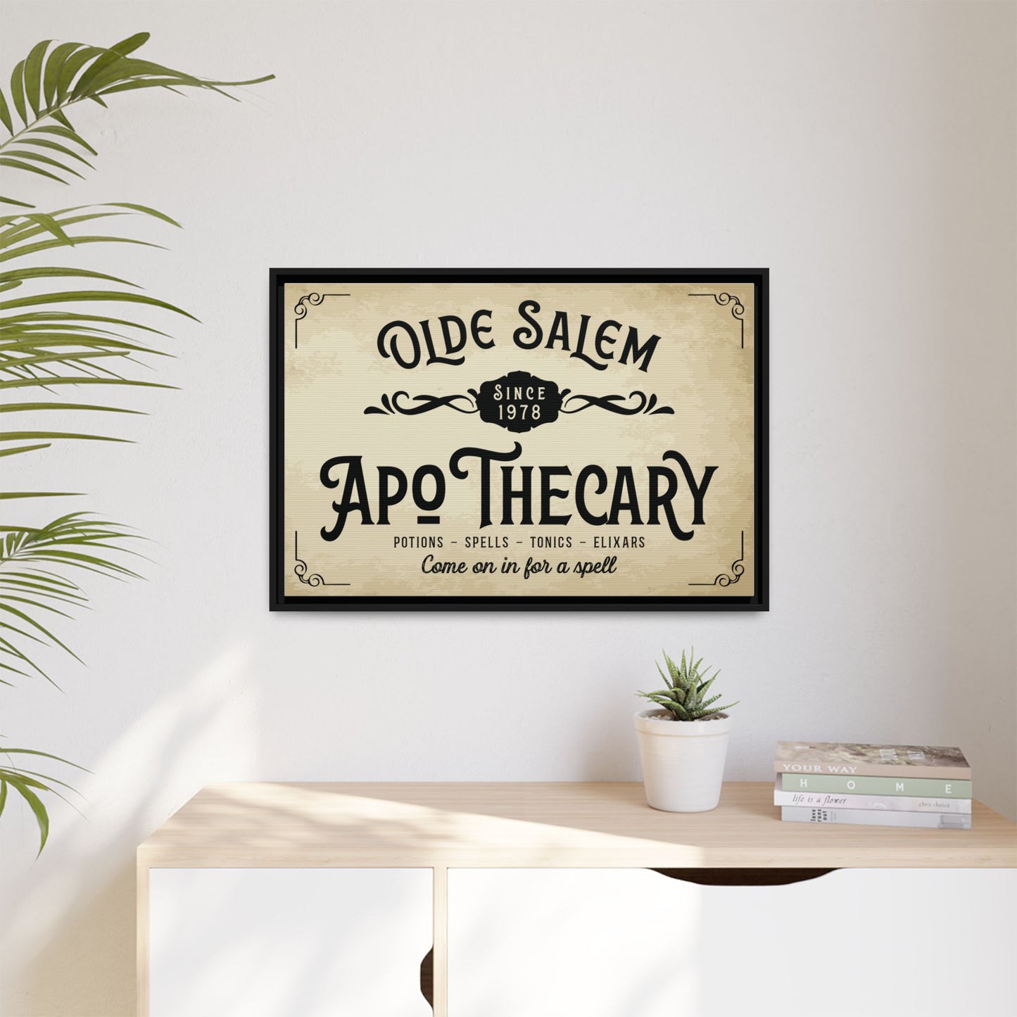 Custom Apothecary Signs Wall Art - Personalized Vintage Spooky Witch Decor, Bathroom Sign, Farmhouse Halloween Wall Art, Halloween Party, Spells & Potions Sign
